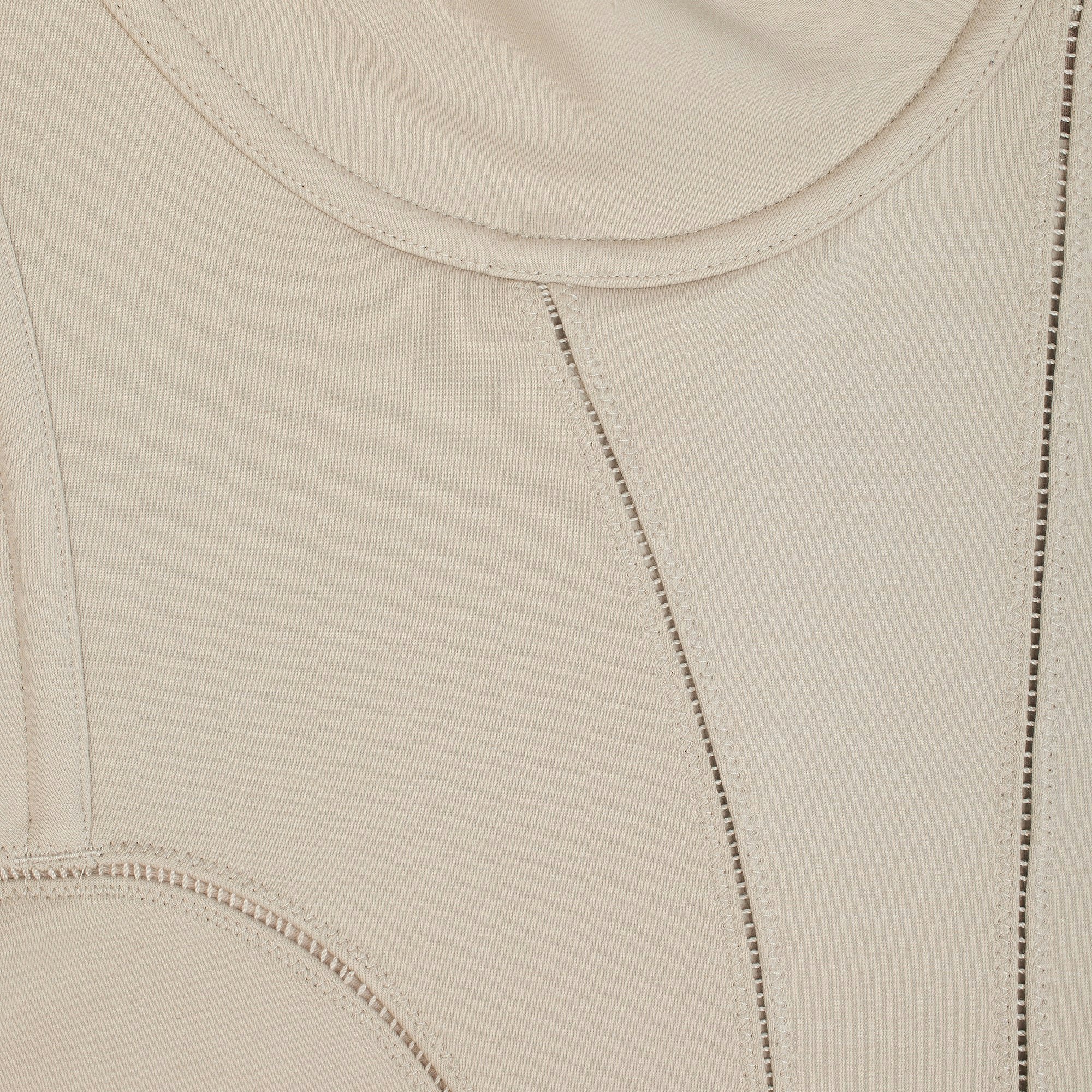 COTTON SHAPEWEAR THONG BODYSUIT | LINEN ADDITIONAL FABRIC DETAILS