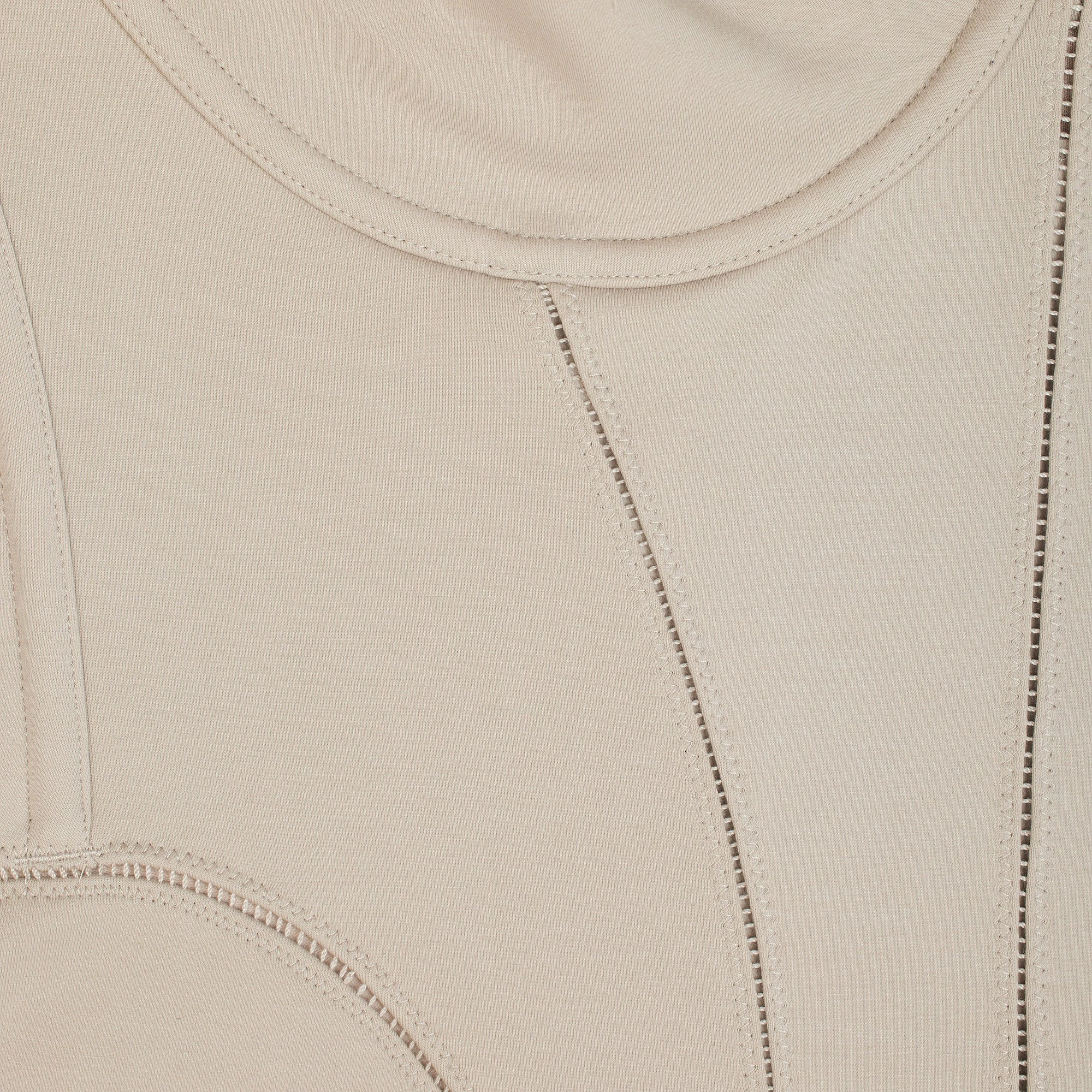 COTTON SHAPEWEAR THONG BODYSUIT | LINEN ADDITIONAL FABRIC DETAILS