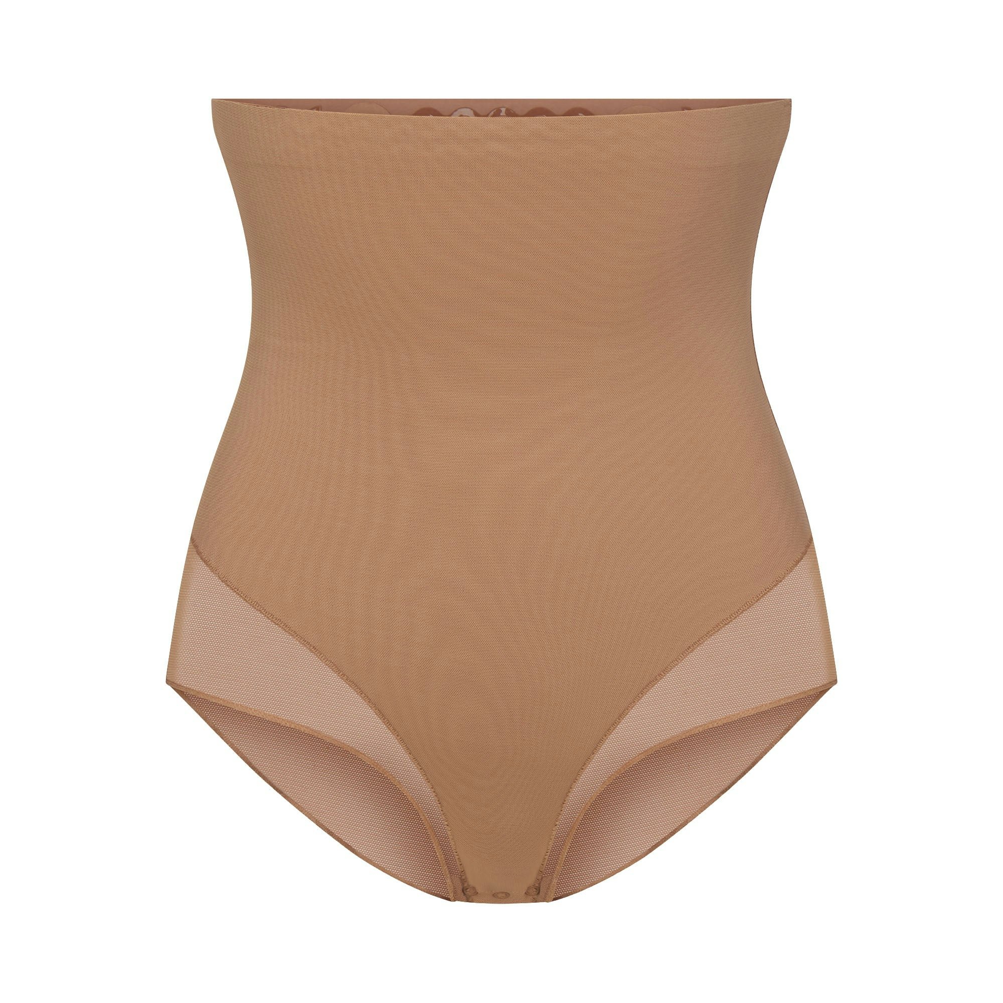 POWER MESH SHAPEWEAR CORE SCULPT HIGH-WAISTED BRIEF | SIENNA FLAT ON A WHITE BACKGROUND | FLT