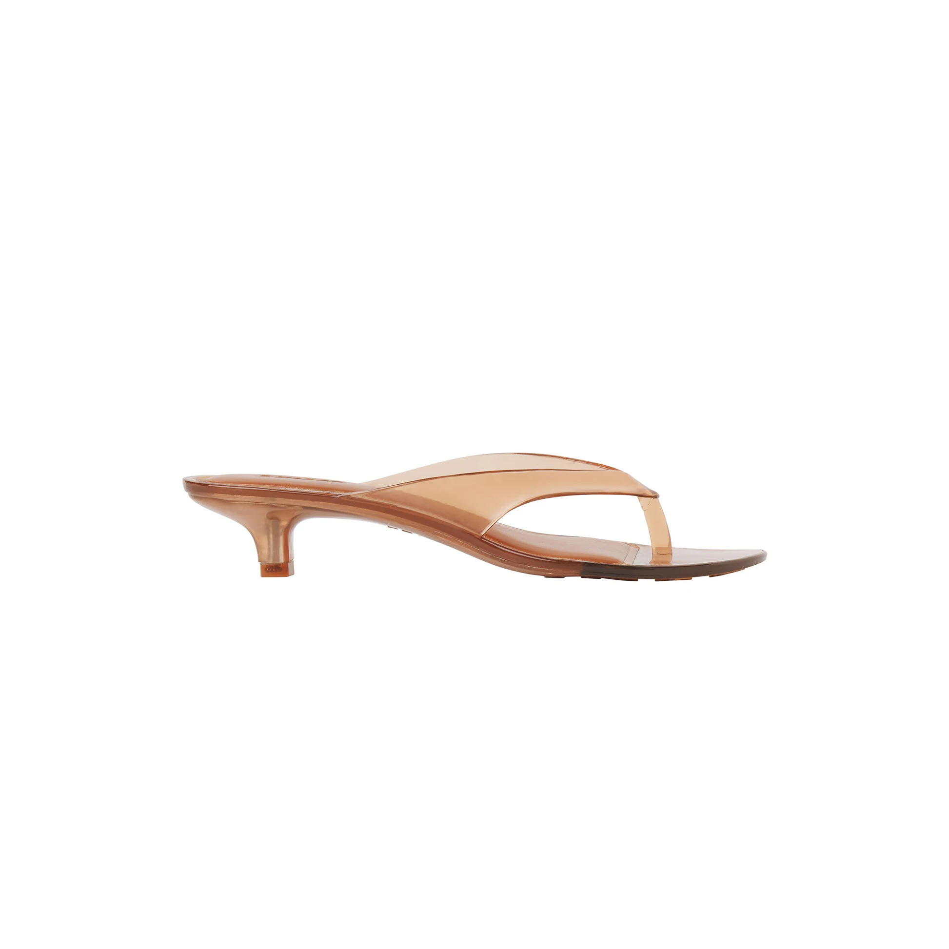 JELLY KITTEN HEEL | BRONZE & LAYS FLAT ON A WHITE BACKGROUND | FLT @ | FOCUS: 0.0, 1.0, 0.9