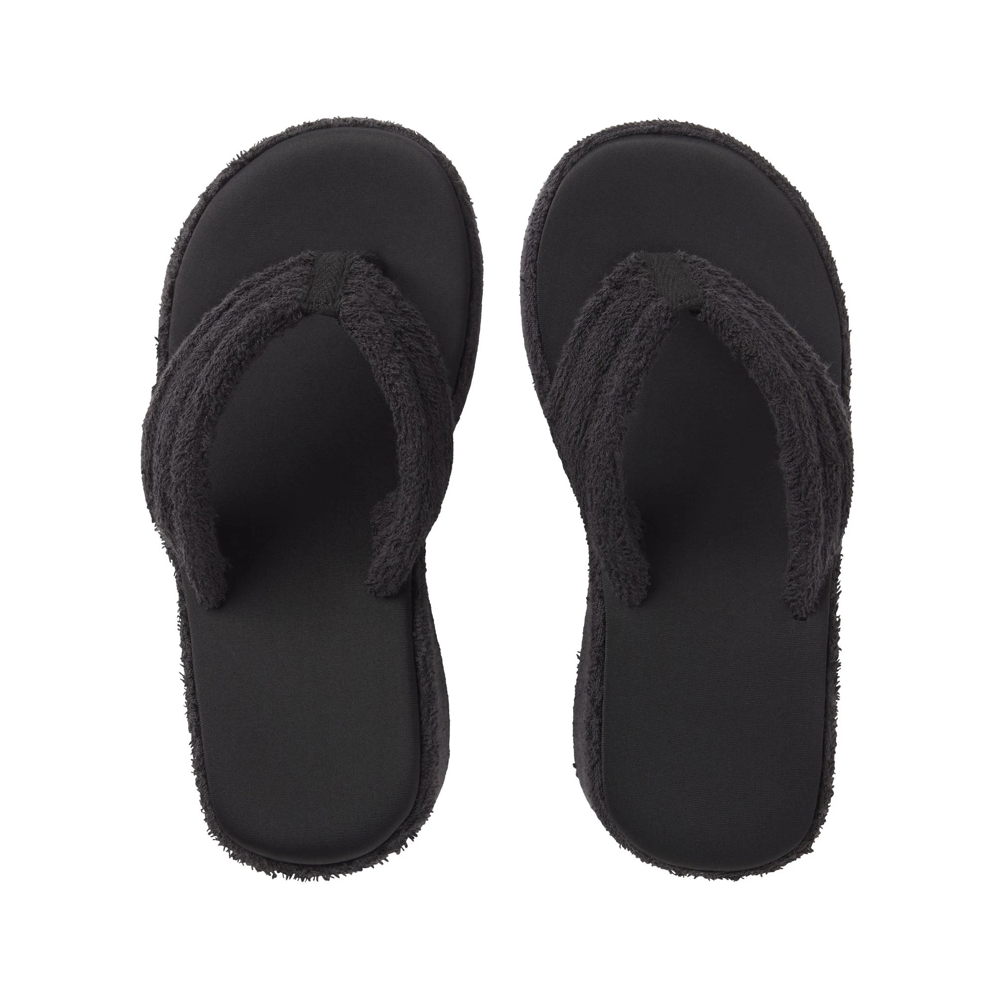 TERRY PLATFORM SANDAL | ONYX ADDITIONAL FABRIC DETAILS