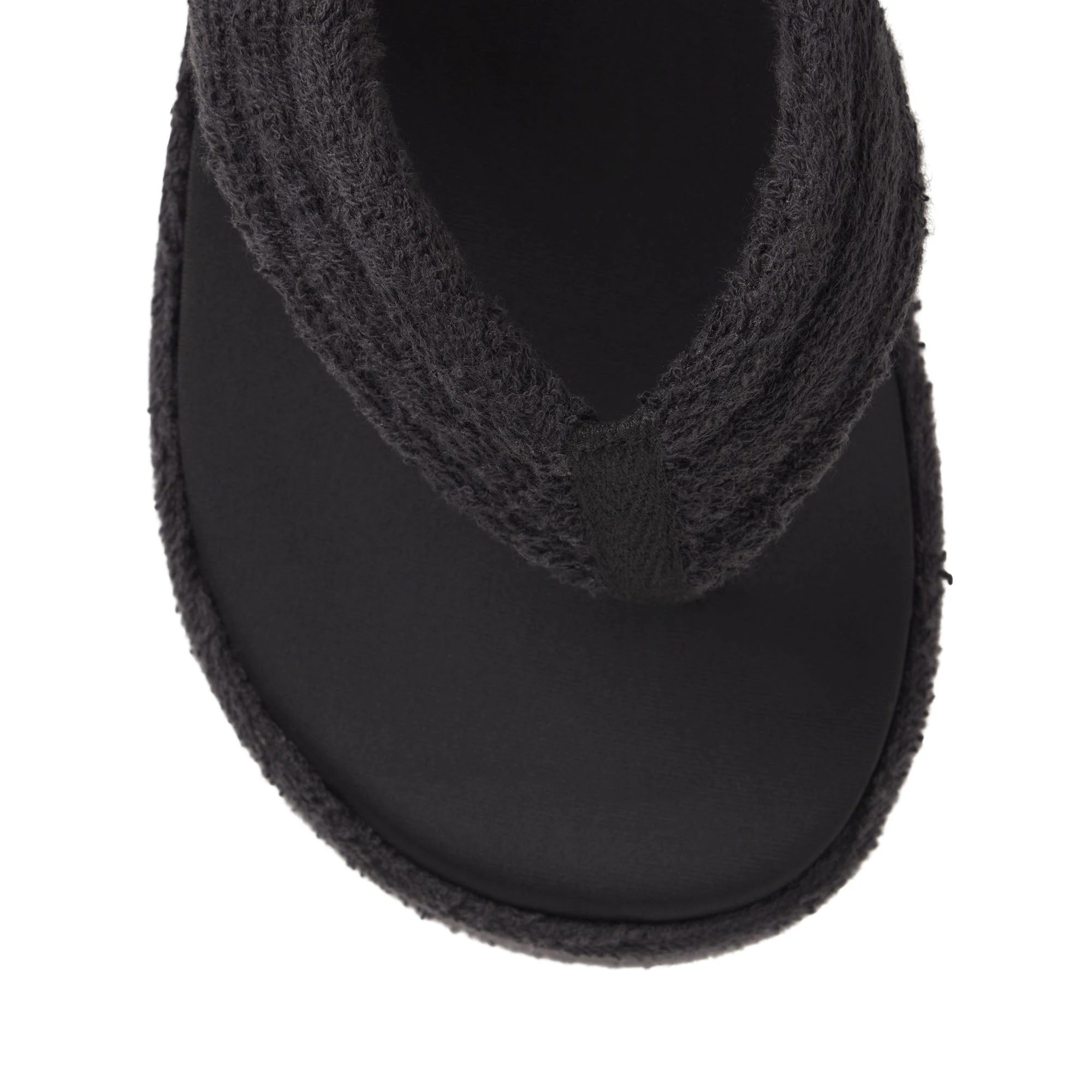 TERRY PLATFORM SANDAL | ONYX ADDITIONAL FABRIC DETAILS