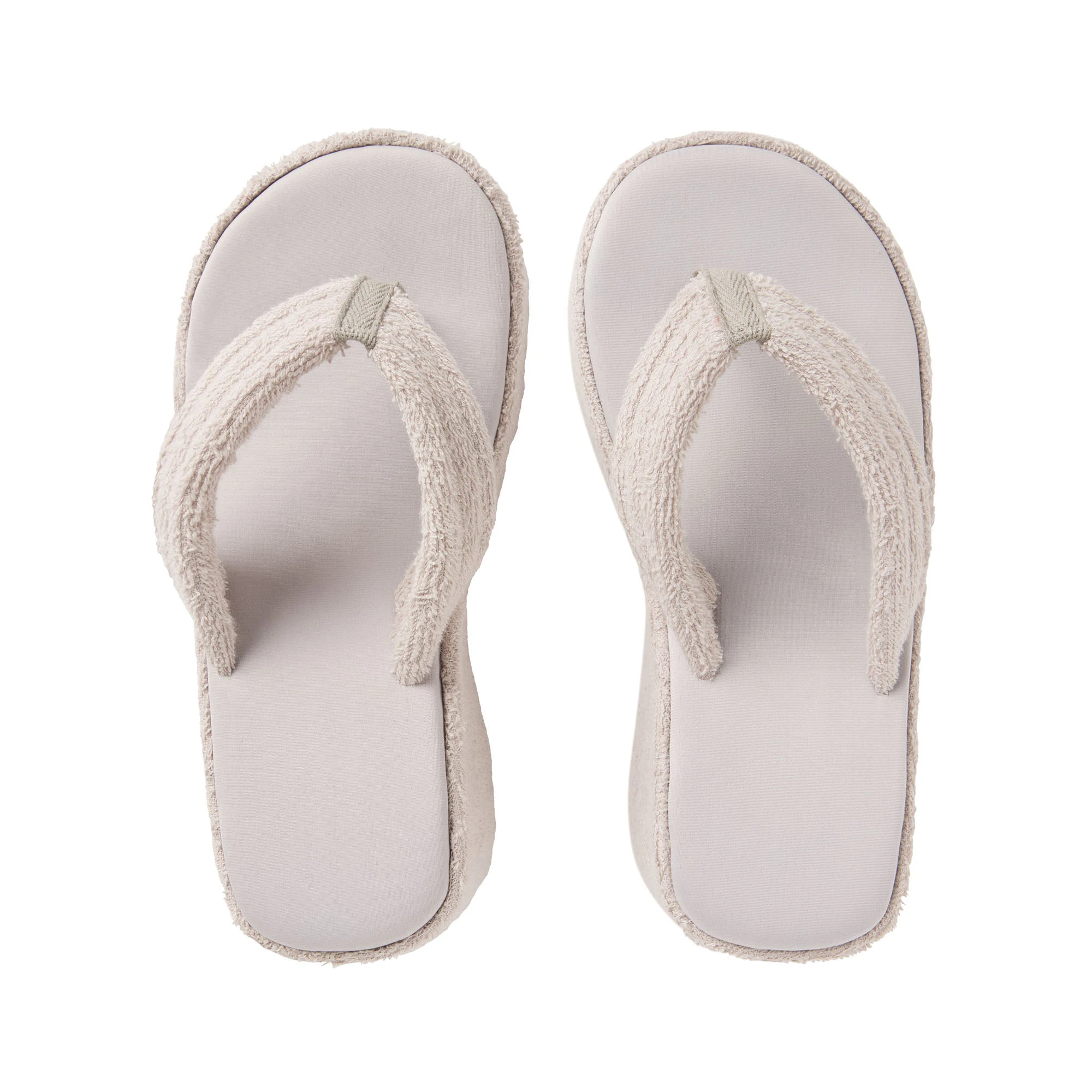 TERRY PLATFORM SANDAL | STONE ADDITIONAL FABRIC DETAILS