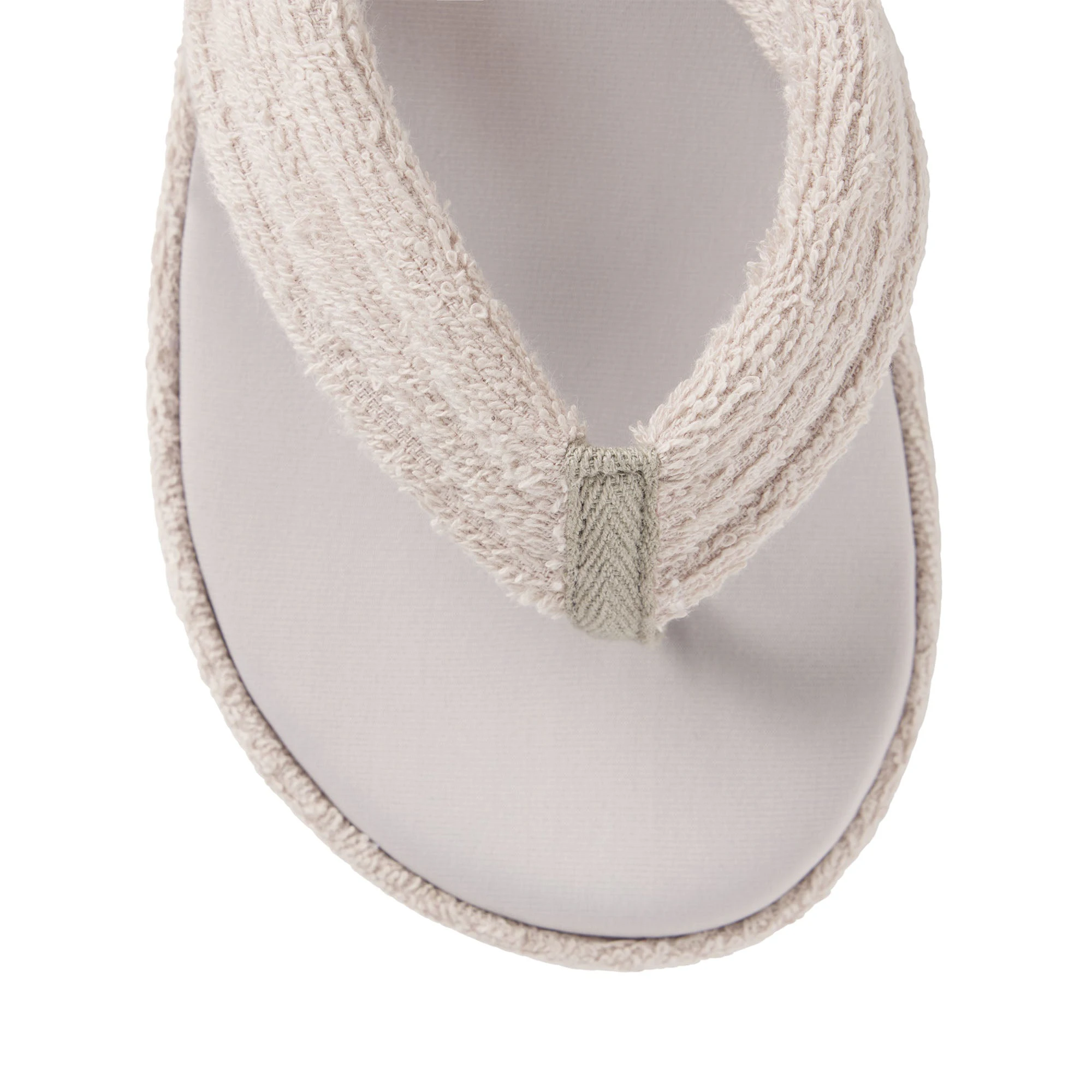 TERRY PLATFORM SANDAL | STONE ADDITIONAL FABRIC DETAILS