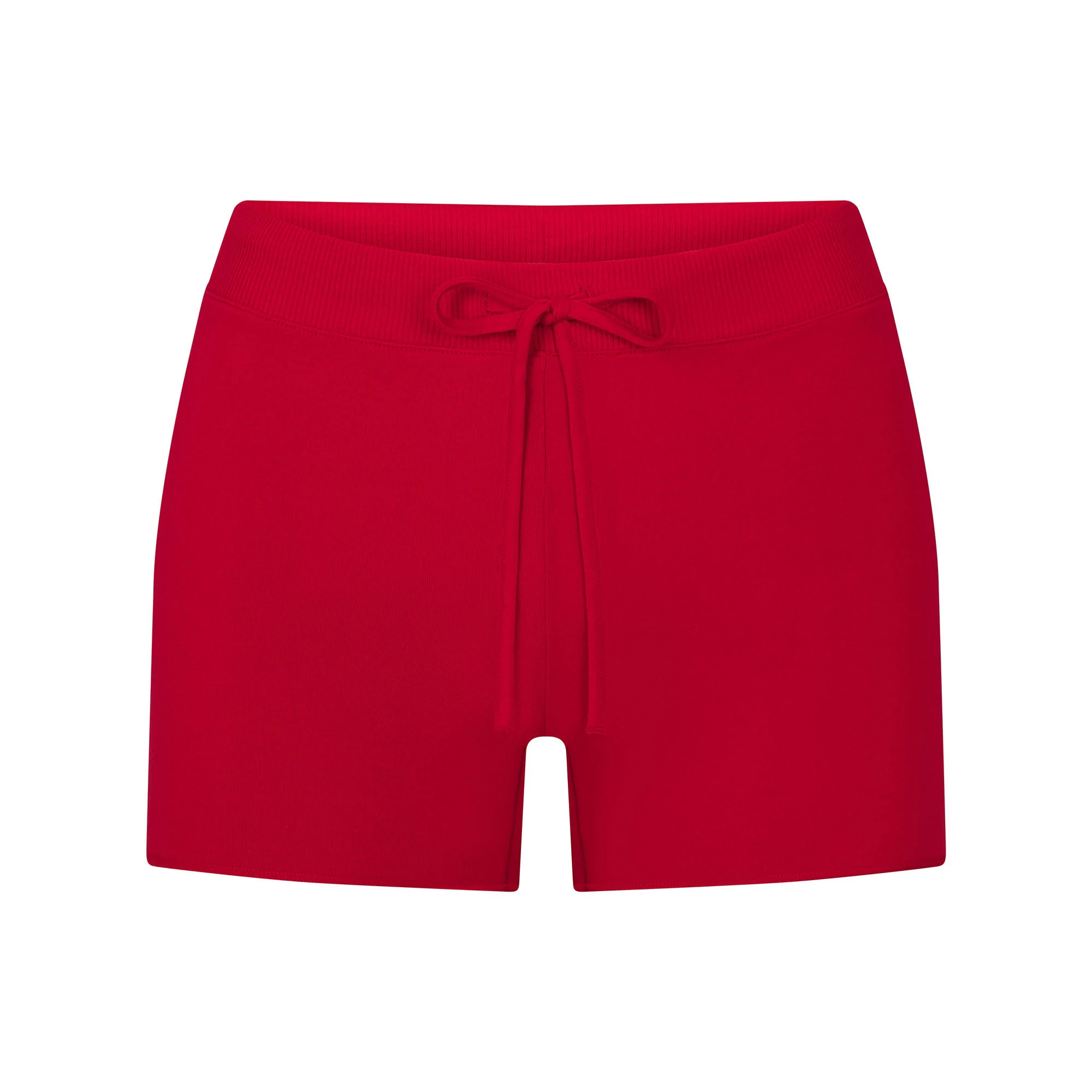 COTTON JERSEY SHORT | CRANBERRY FLAT ON A WHITE BACKGROUND | FLT