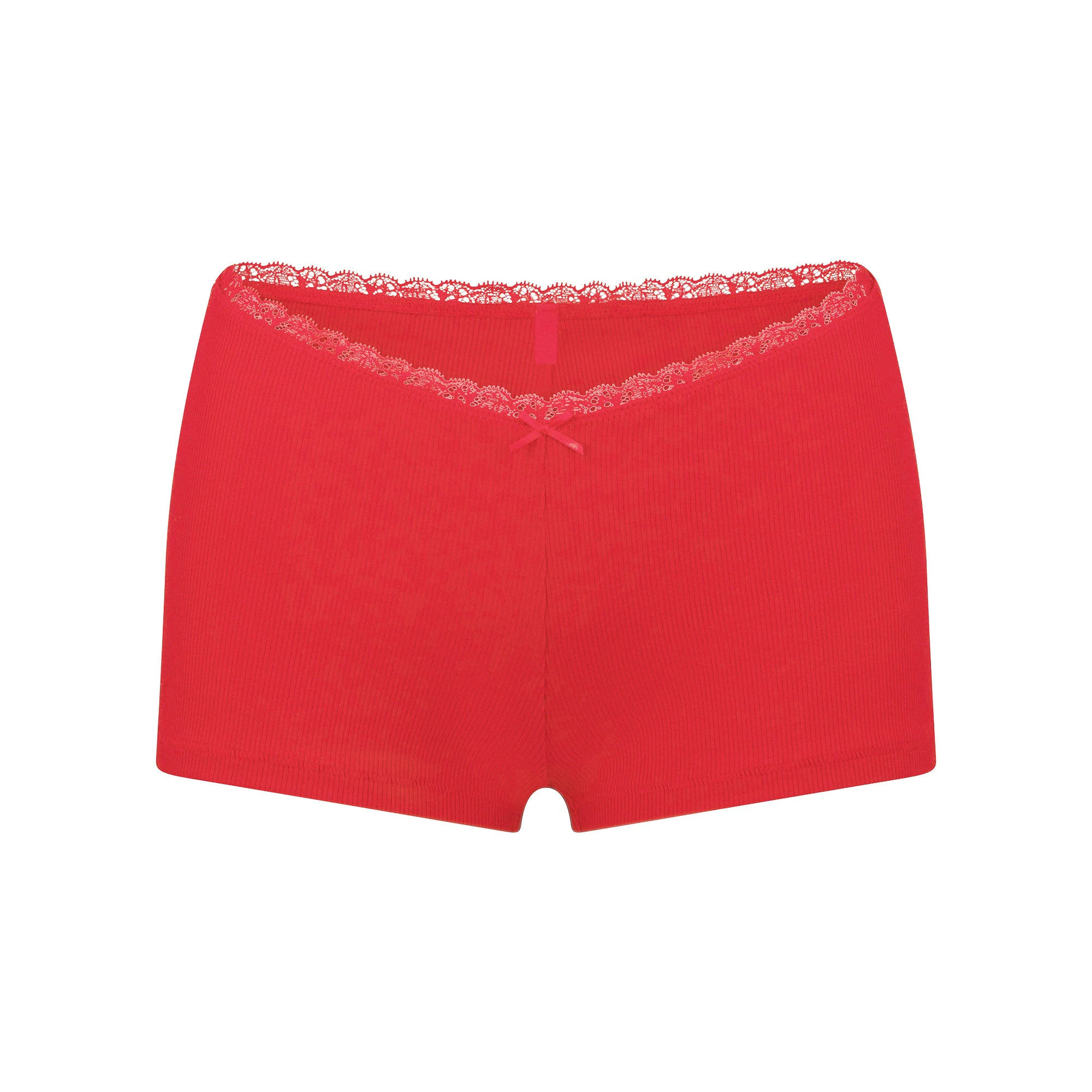 COTTON RIB LACE TANK AND SHORT SET CRANBERRY ADDITIONAL FABRIC DETAILS