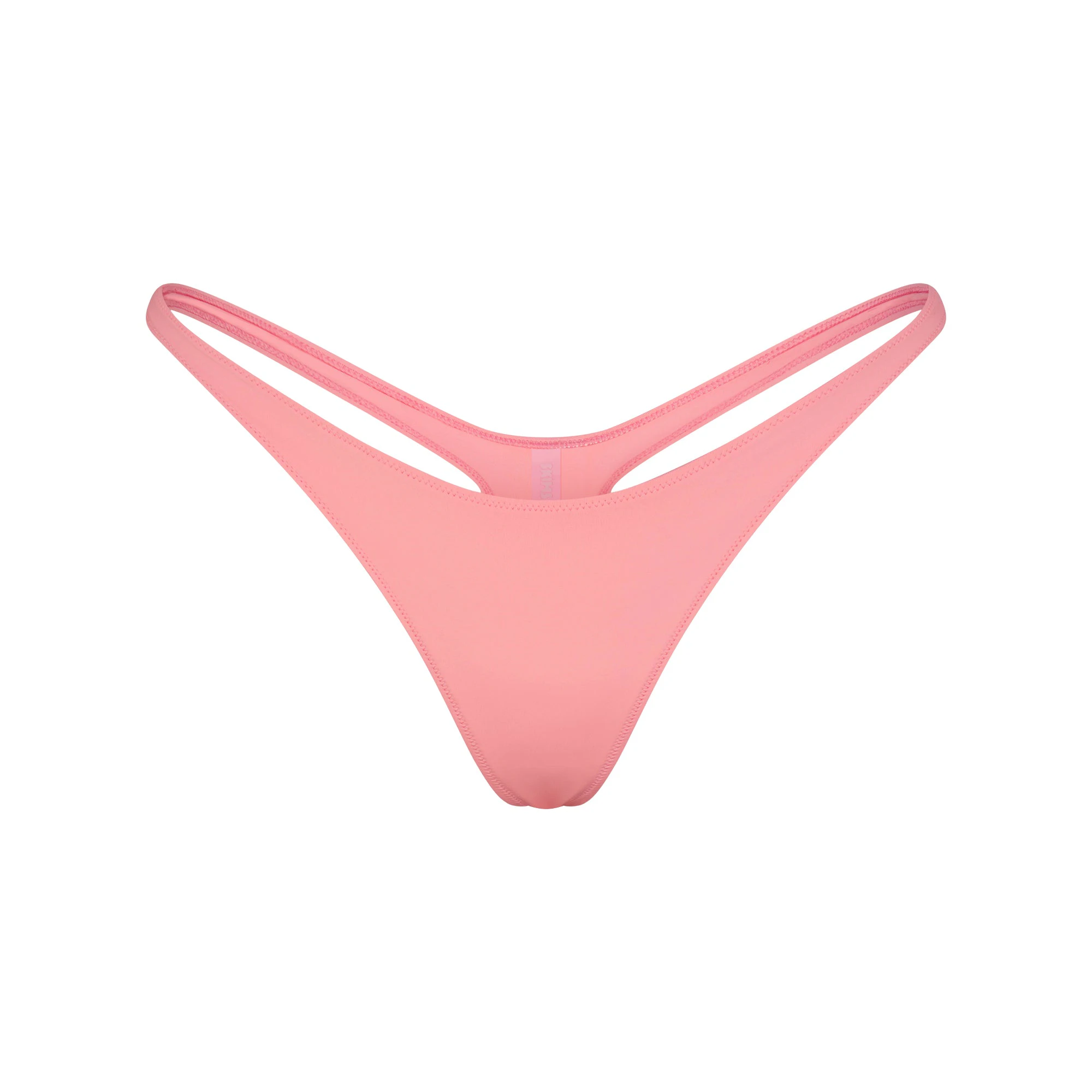 SIGNATURE SWIM THONG BIKINI BOTTOM | MELON FLAT ON A WHITE BACKGROUND | FLT