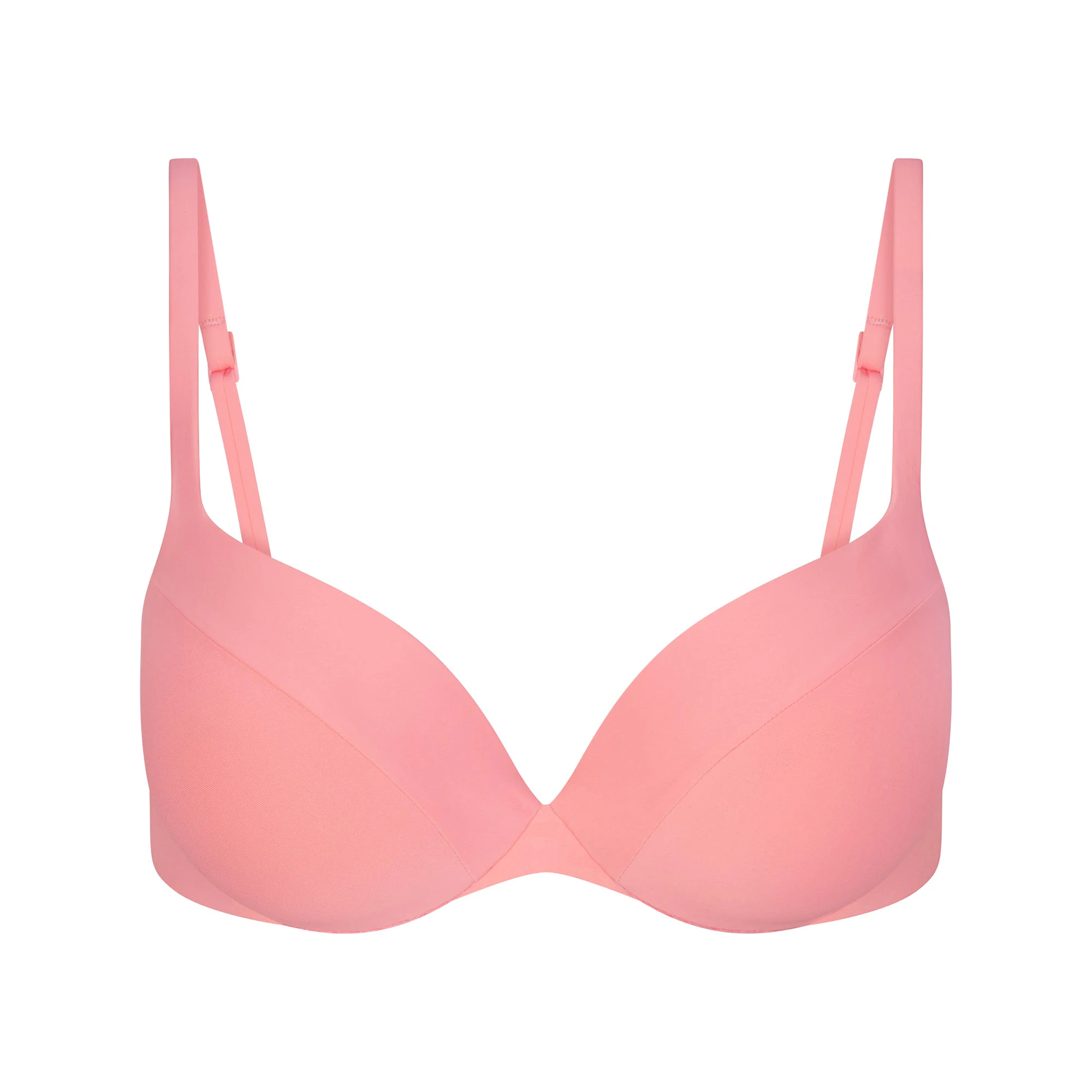 SIGNATURE SWIM ULTIMATE PUSH-UP TIE BACK BIKINI TOP | MELON FLAT ON A WHITE BACKGROUND | FLT