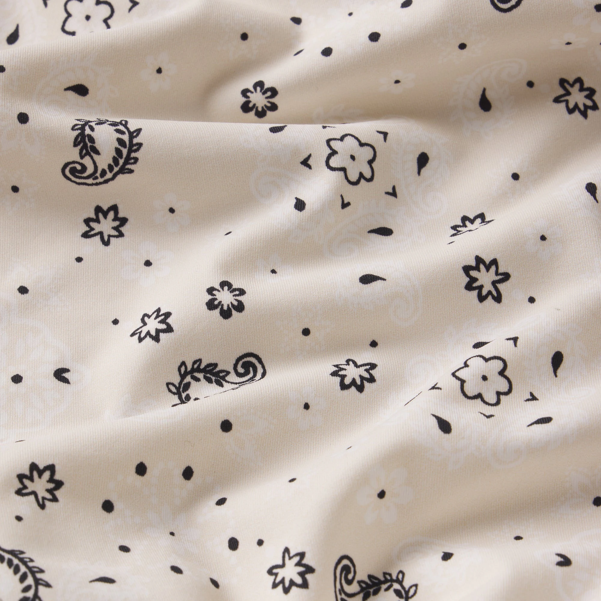 SIGNATURE SWIM PLUNGE BIKINI TOP | ECRU BANDANA PRINT ADDITIONAL FABRIC DETAILS