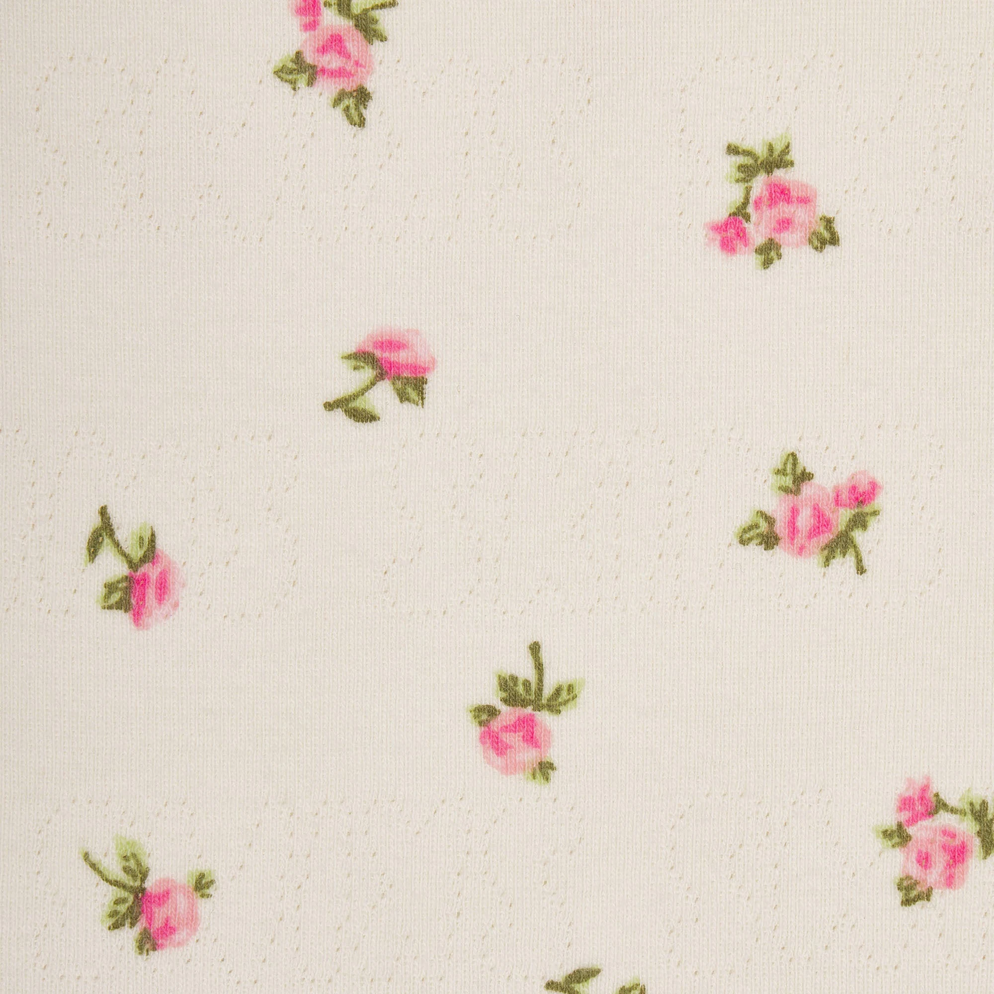 LOGO POINTELLE BRALETTE | MARBLE PINK ROSEBUD PRINT ADDITIONAL FABRIC DETAILS