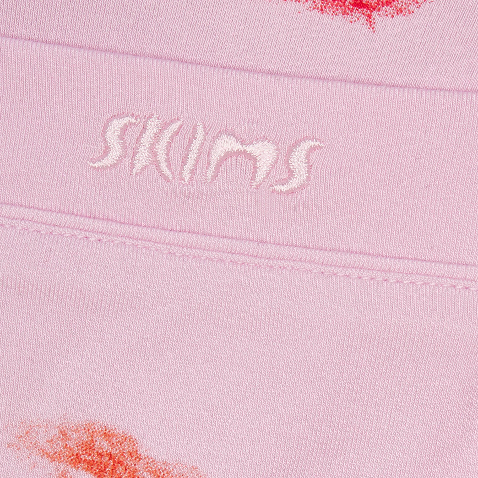 SKIMS SLEEP LONG SLEEVE BUTTON UP SET | CHERRY BLOSSOM LIPSTICK ADDITIONAL FABRIC DETAILS