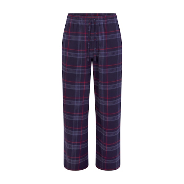 FLANNEL SLEEP MENS PANT | DAMSON LASER PLAID FLAT ON A WHITE BACKGROUND | FLT