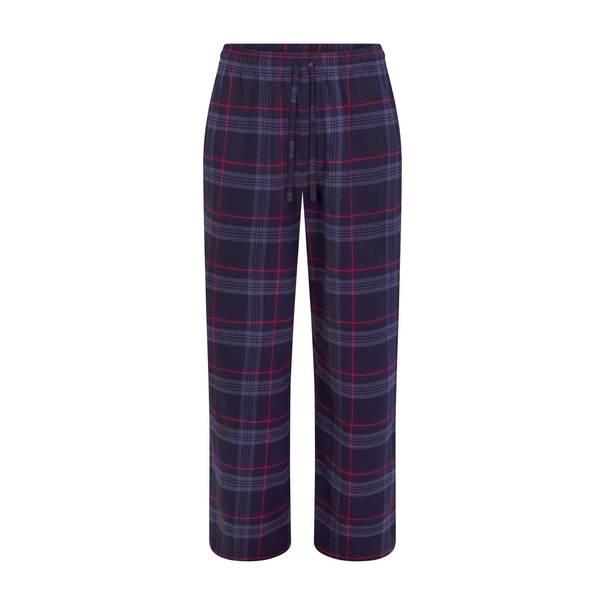FLANNEL SLEEP MENS PANT | DAMSON LASER PLAID FLAT ON A WHITE BACKGROUND | FLT