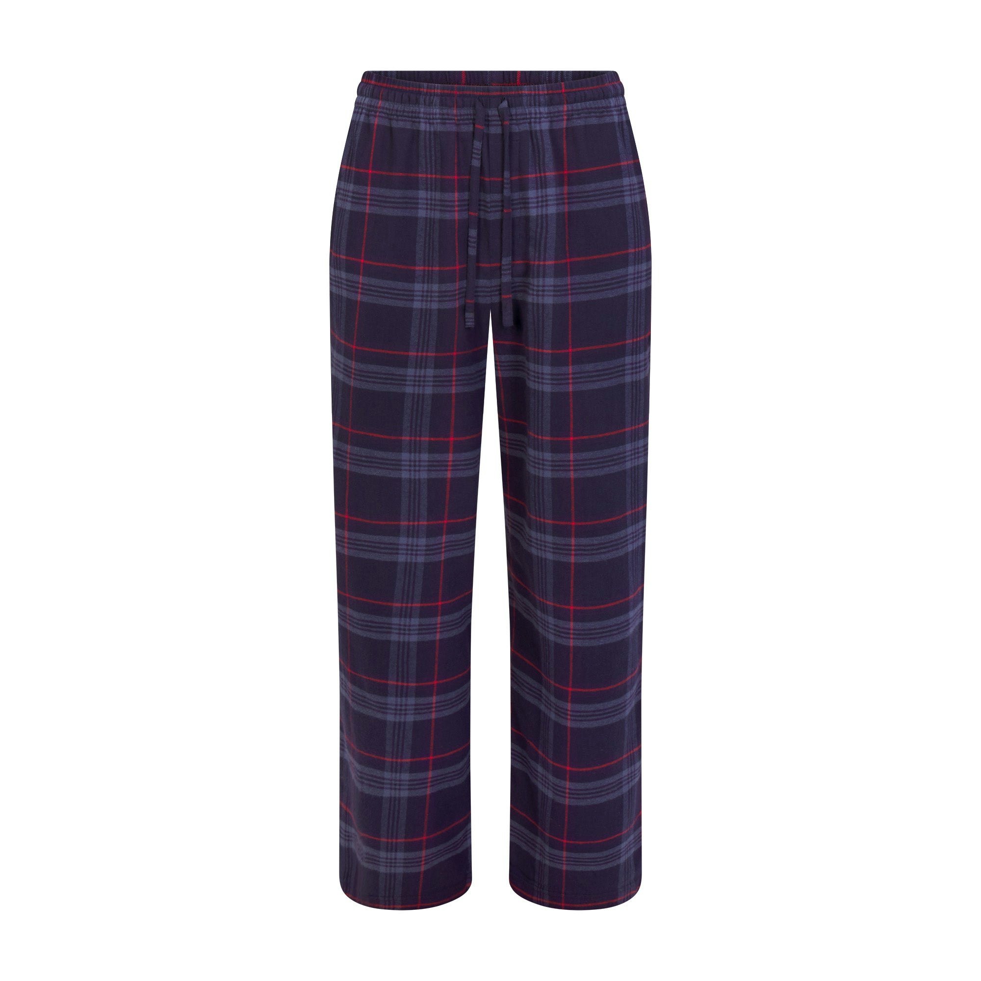 FLANNEL SLEEP MENS PANT | DAMSON LASER PLAID FLAT ON A WHITE BACKGROUND | FLT