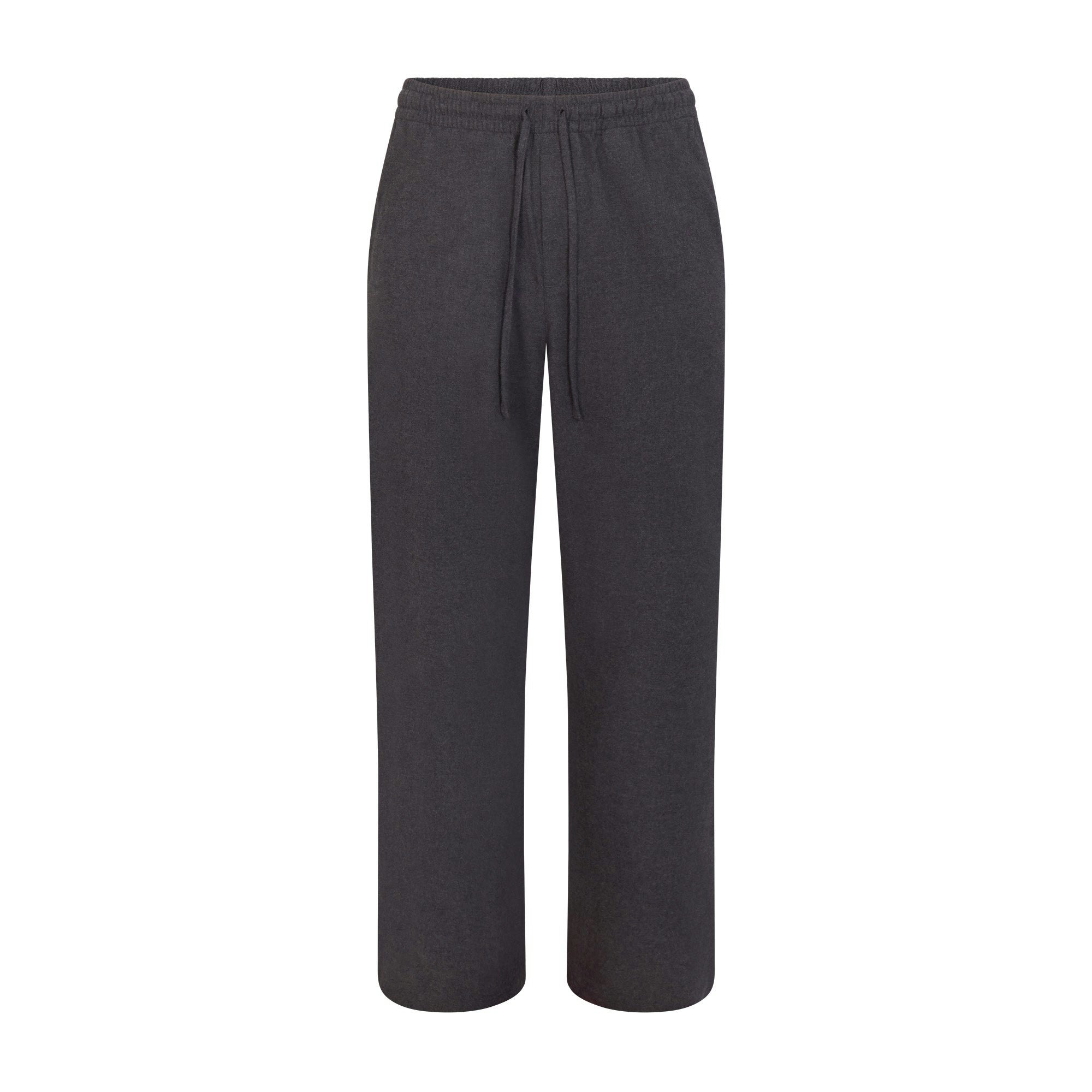 FLANNEL SLEEP MENS SLEEP SET | ASH HEATHER GREY FLAT ON A WHITE BACKGROUND 