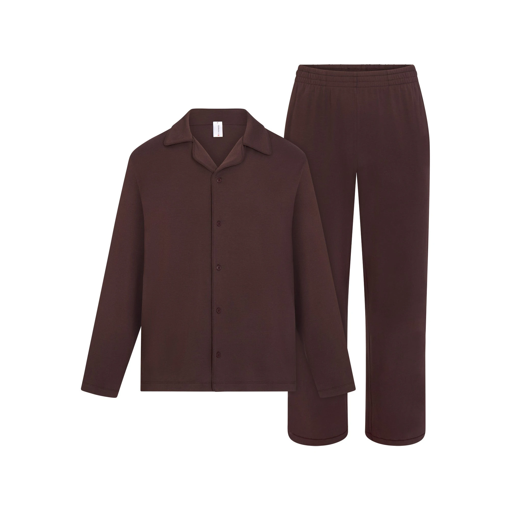 JERSEY SLEEP MENS SLEEP SET | ESPRESSO FLAT ON A WHITE BACKGROUND | FLT