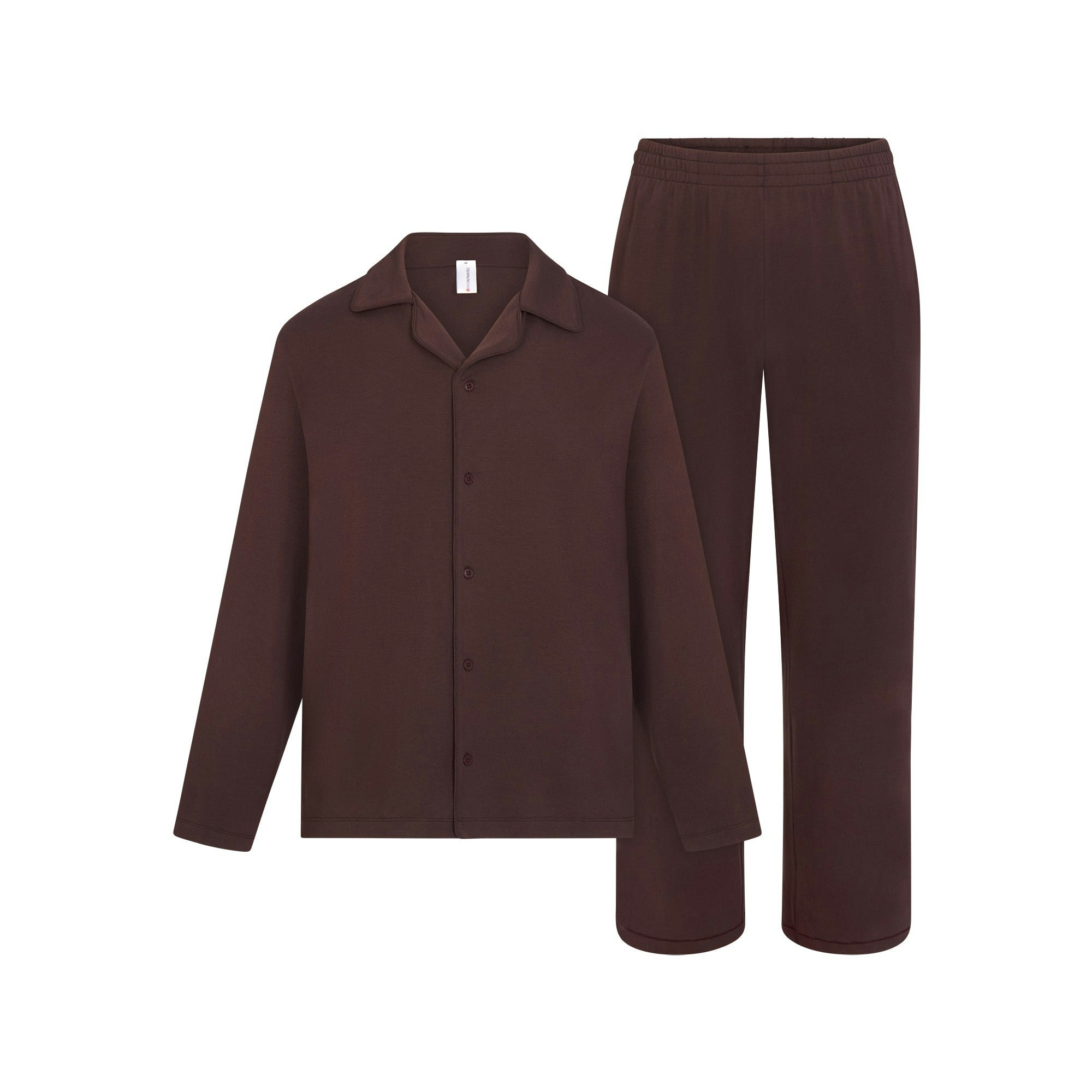 JERSEY SLEEP MENS SLEEP SET | ESPRESSO FLAT ON A WHITE BACKGROUND | FLT