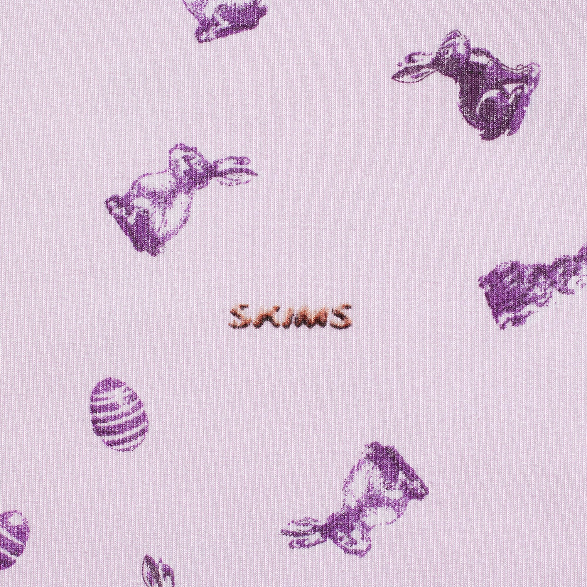 SKIMS SLEEP BABY ONESIE | WILDROSE BUNNY PRINT ADDITIONAL FABRIC DETAILS