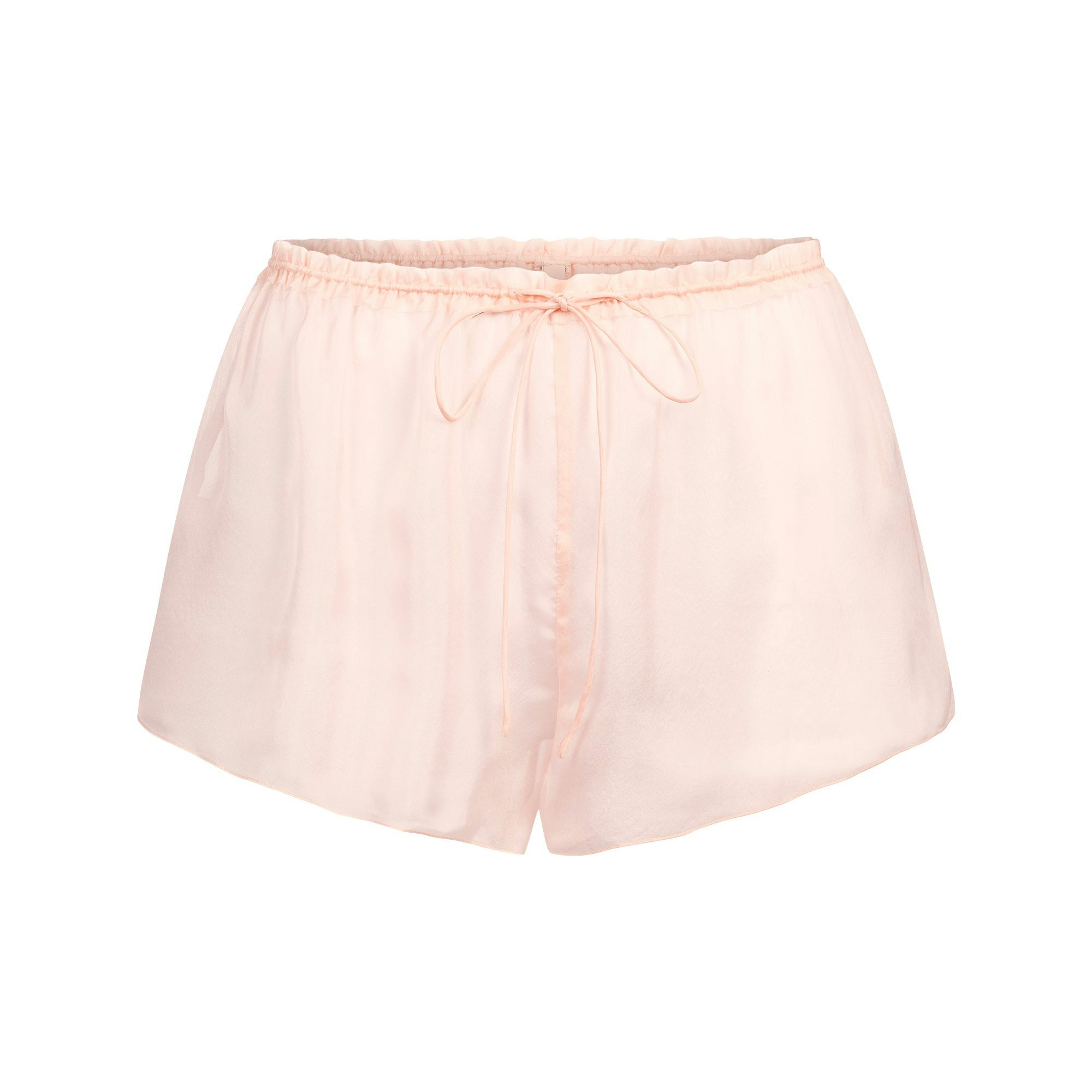 SKIMS ROMANCE BABYDOLL AND SHORT SET | PRIMROSE FLAT ON A WHITE BACKGROUND | FLT