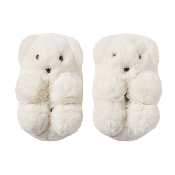 TEDDY BEAR SLIPPER | MARBLE FLAT ON A WHITE BACKGROUND | FLT @ | FOCUS: 0.9, 0.1, 0.7