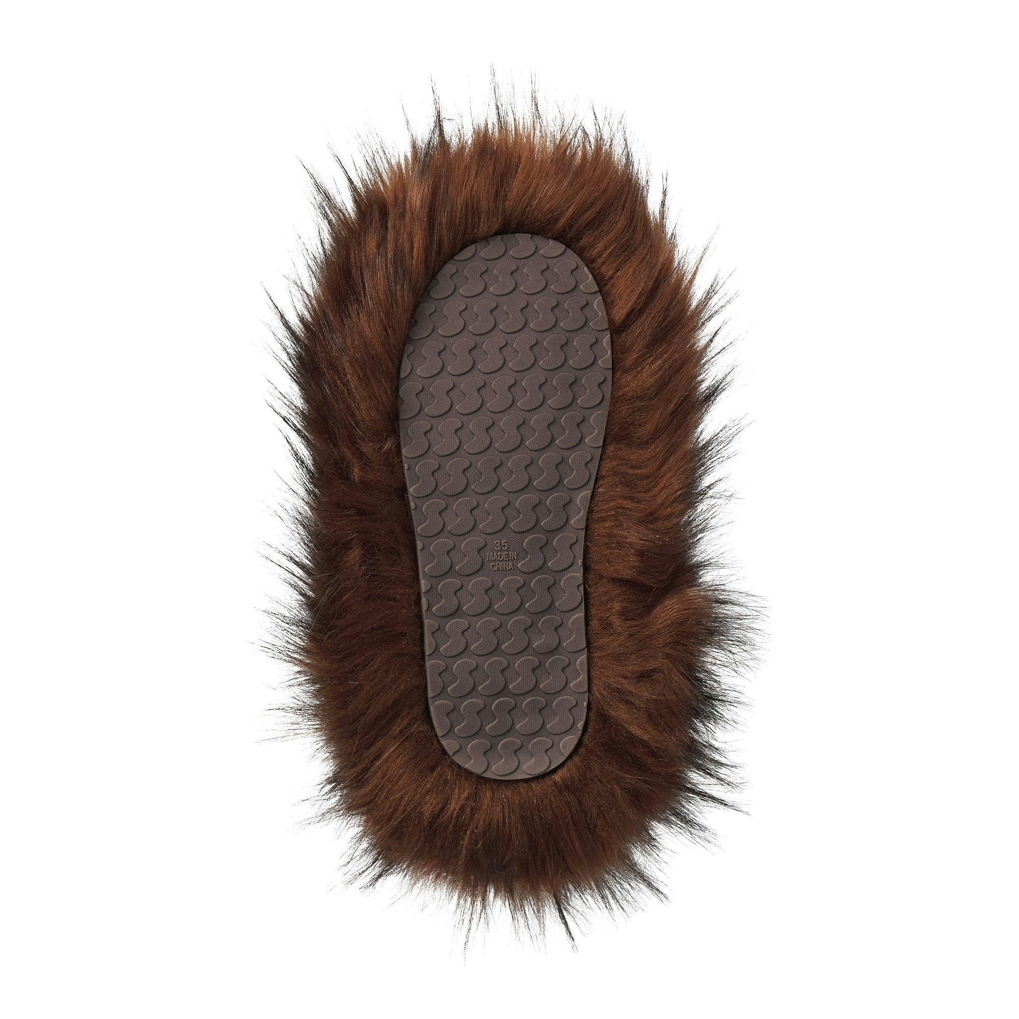 FAUX FUR BOOT | COCOA FLAT ON A WHITE BACKGROUND | FLT