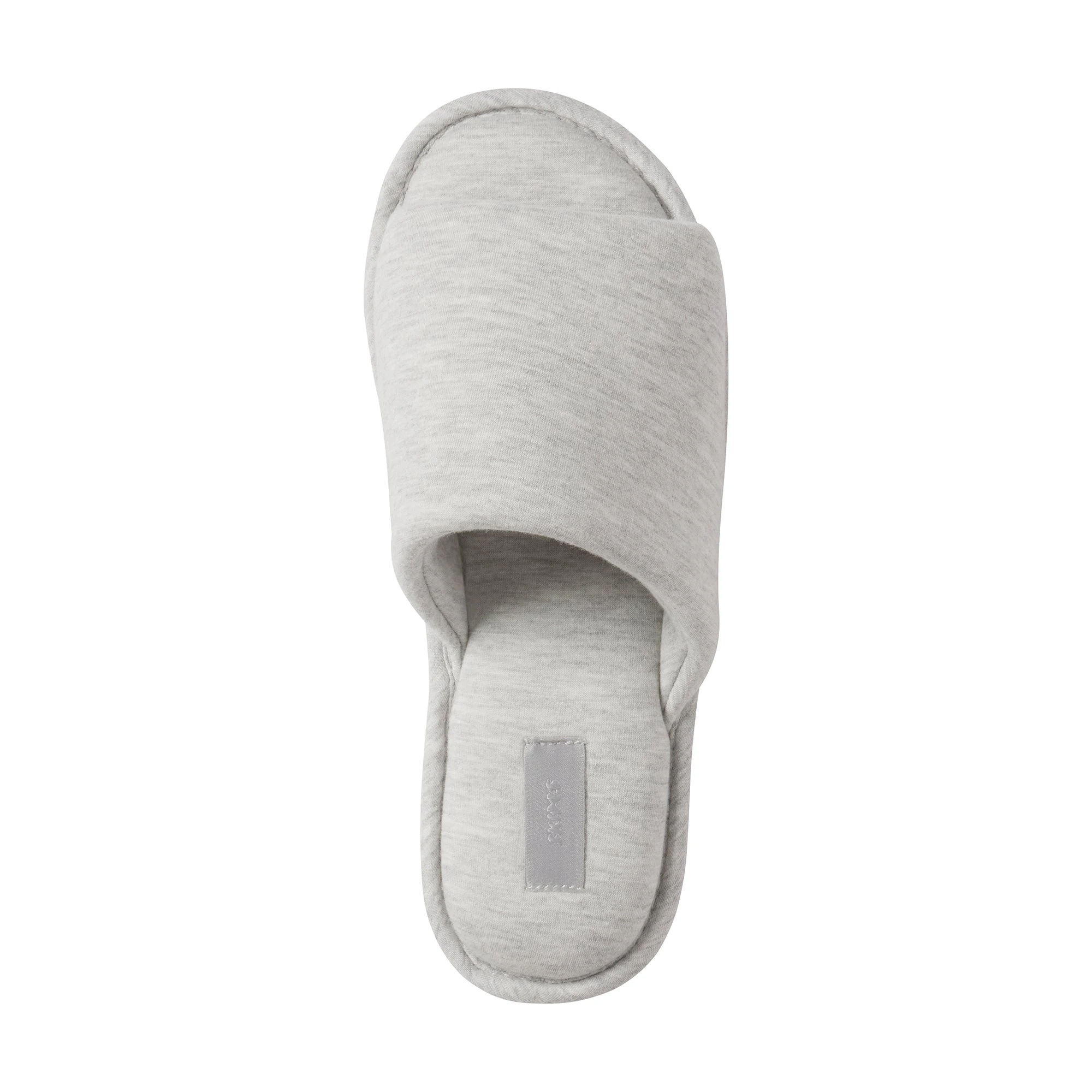 COTTON SLIPPER | LIGHT HEATHER GREY FLAT ON A WHITE BACKGROUND | FLT
