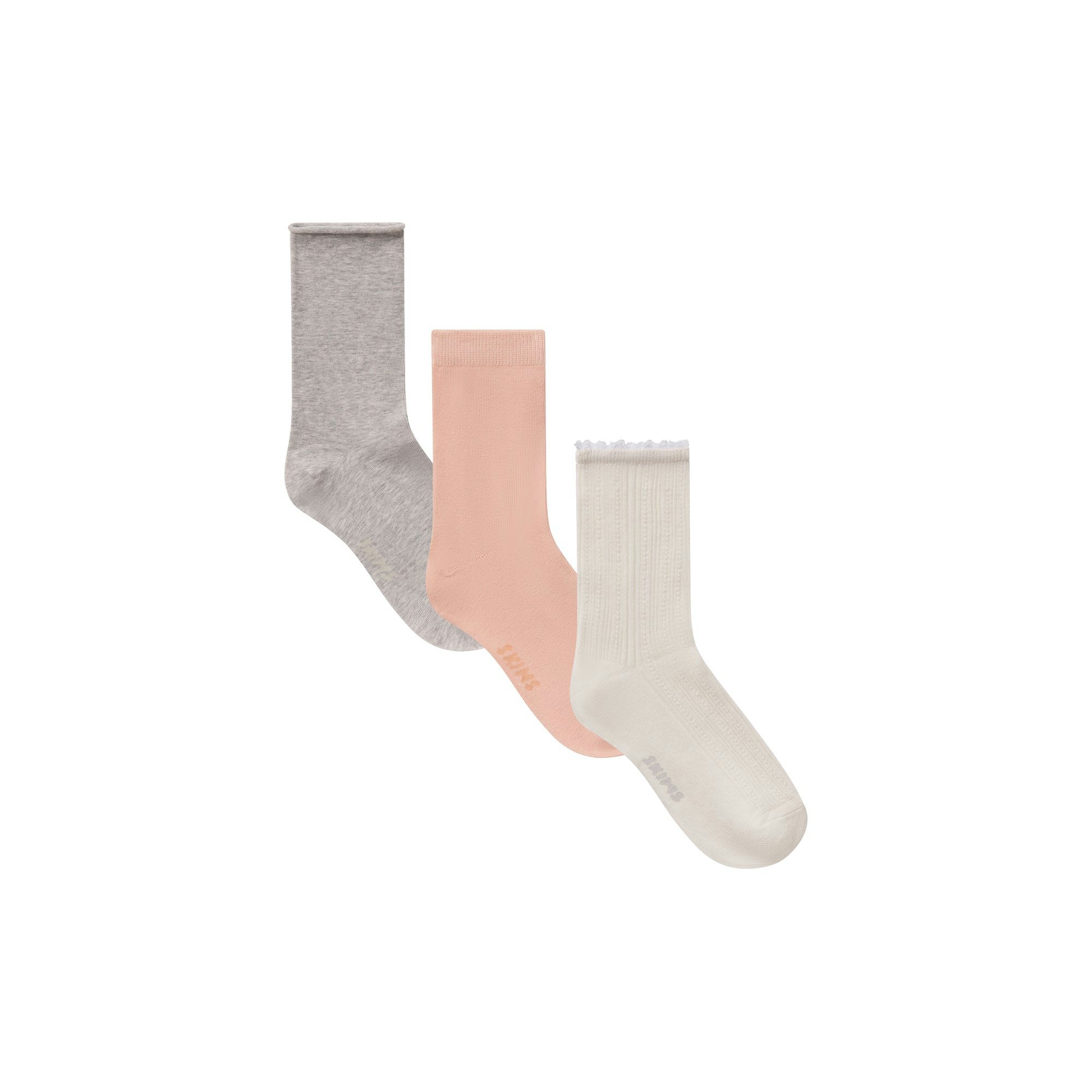 VALENTINES SOCK 3-PACK | MARBLE PRIMROSE MULTI FLAT ON A WHITE BACKGROUND | FLT @ | FOCUS: 0.0, 1.0, 0.9