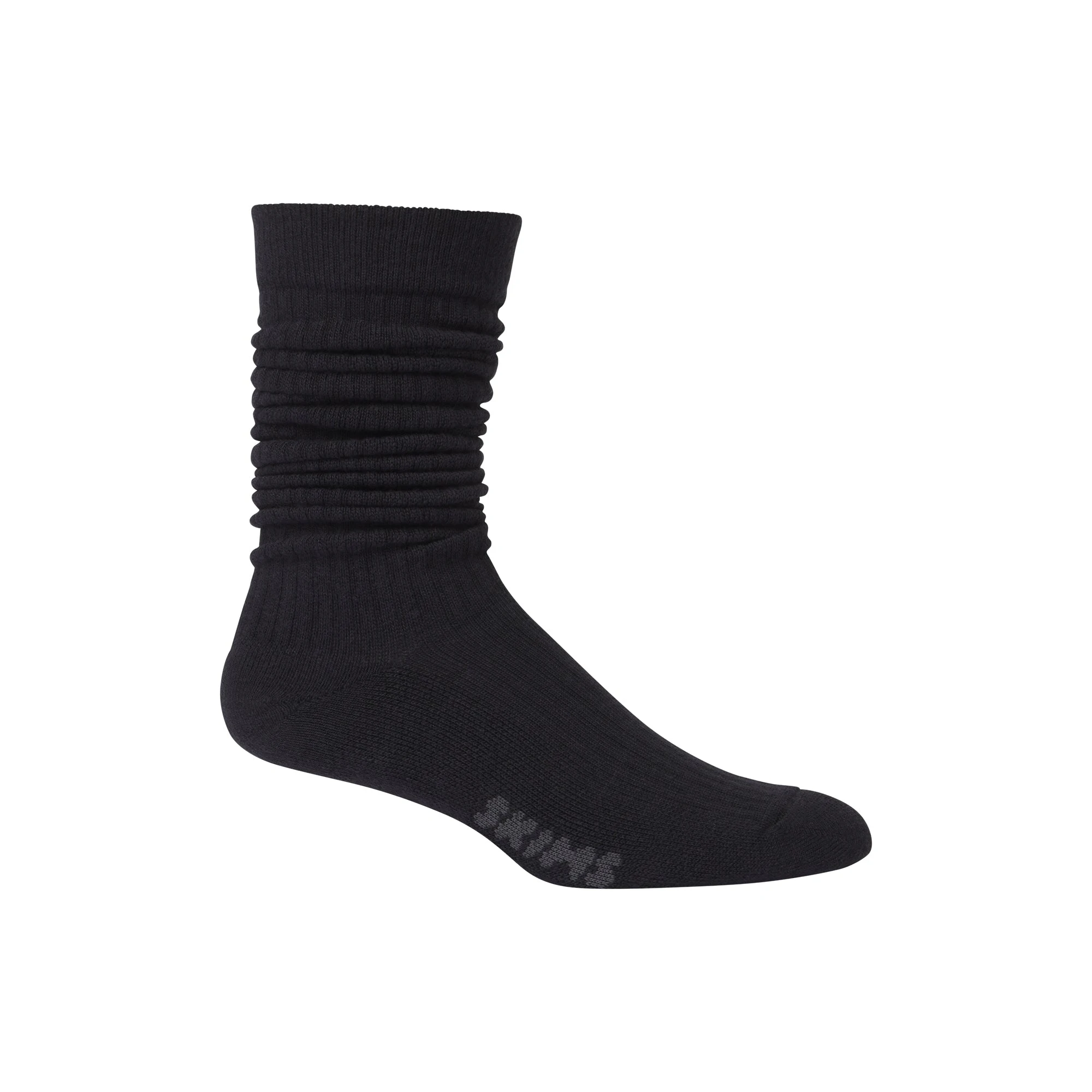 MENS SLOUCH SOCK | OBSIDIAN FLAT ON A WHITE BACKGROUND | FLT