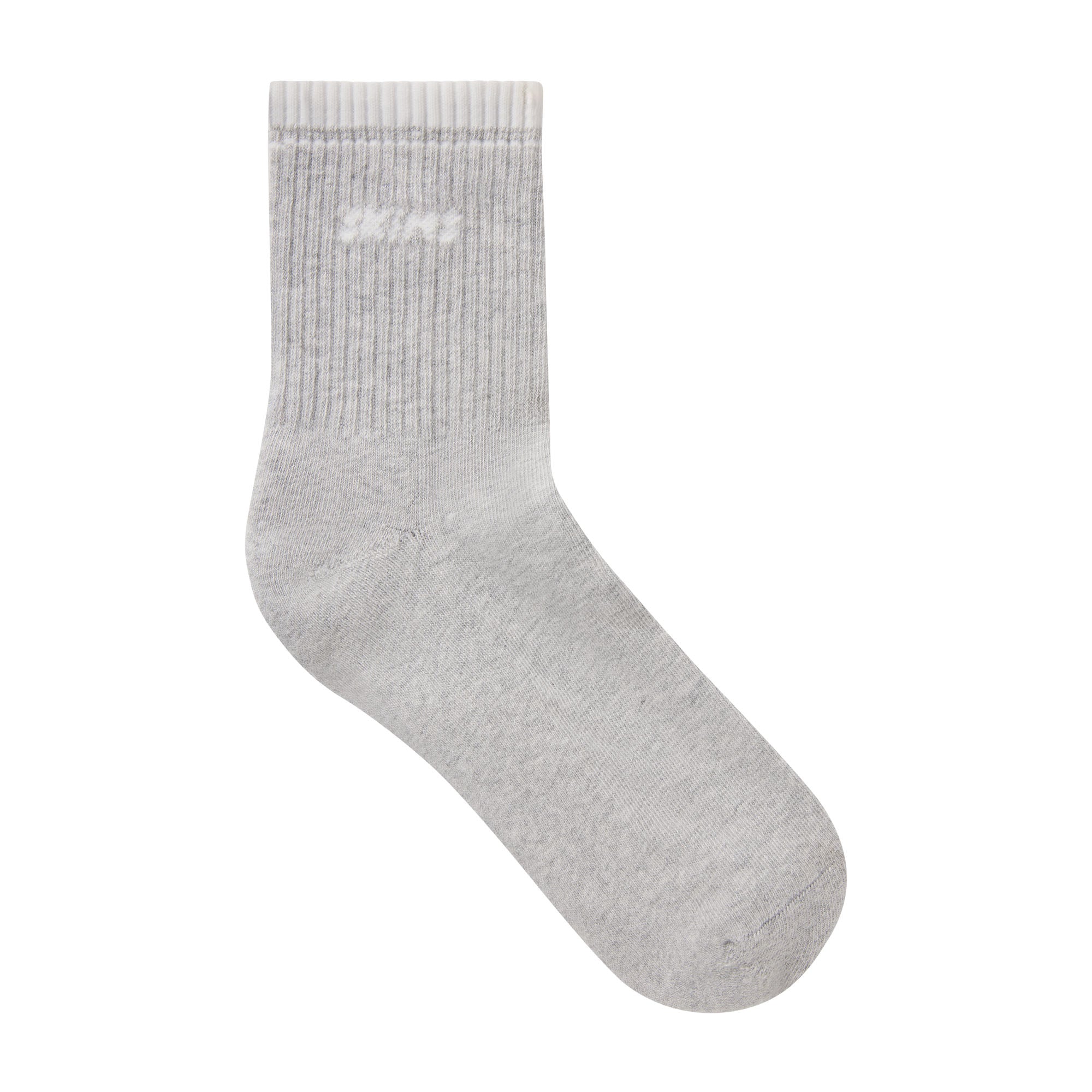 RIBBED QUARTER CREW LOGO SOCK