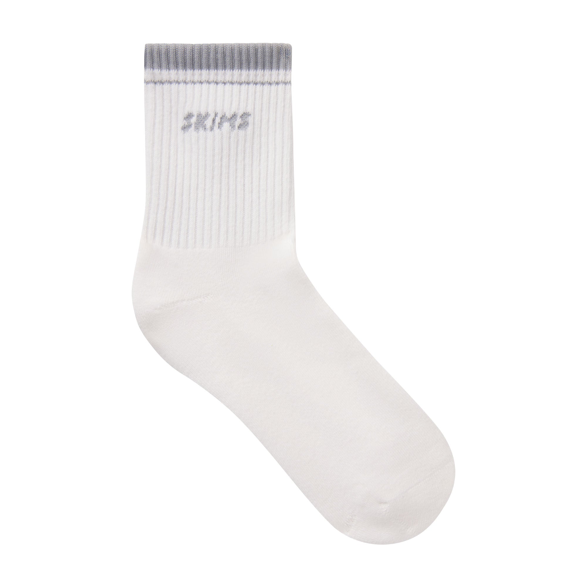 RIBBED QUARTER CREW LOGO SOCK