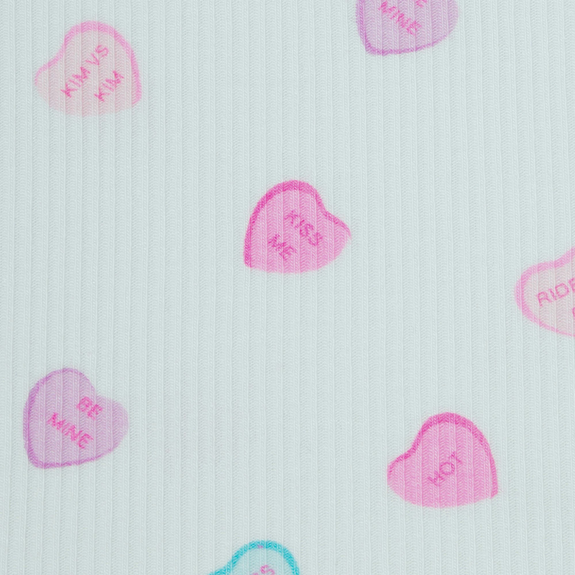 SOFT LOUNGE SHORT SLEEP SET | CLOUD CANDY HEART PRINT FLAT ON A WHITE BACKGROUND | FLT