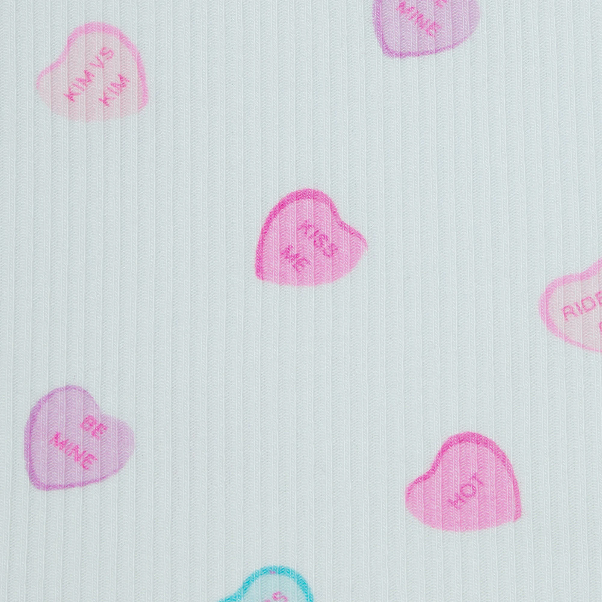 SOFT LOUNGE ZIP UP HOODIE | CLOUD CANDY HEART PRINT FLAT ON A WHITE BACKGROUND | FLT