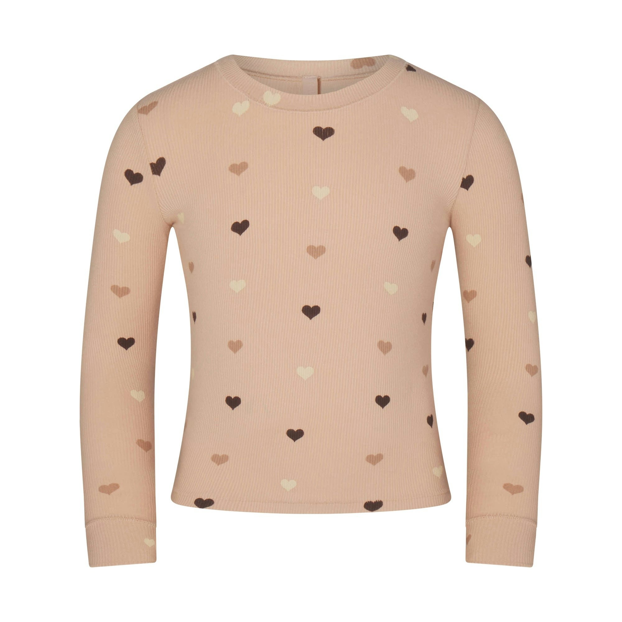 SOFT LOUNGE KIDS SLEEP SET | MICA MINI HEART HALFDROP FLAT ON A WHITE BACKGROUND