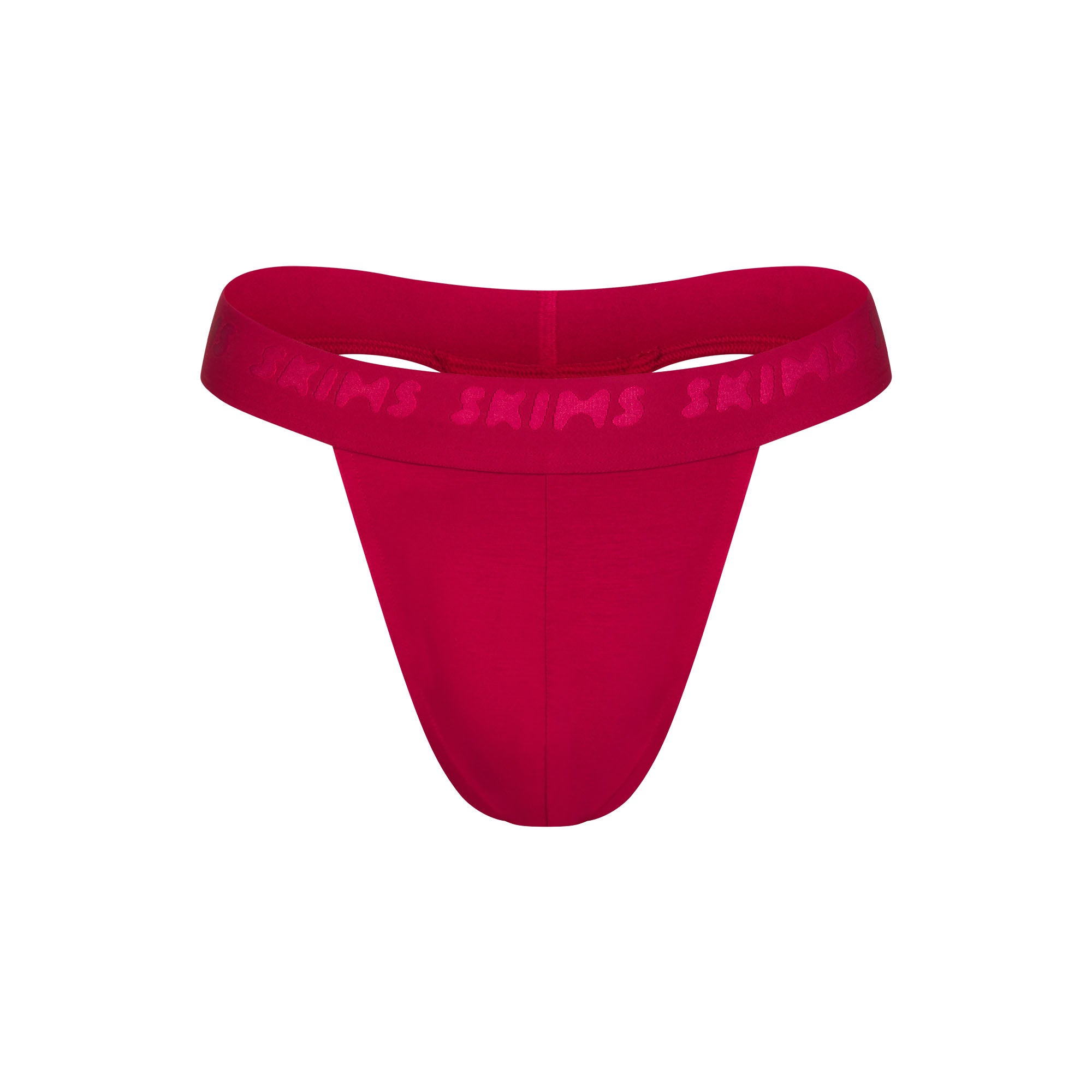 SKIMS STRETCH MENS THONG | RIO FLAT ON A WHITE BACKGROUND | FLT @ | FOCUS: 0.0, 1.0, 0.9