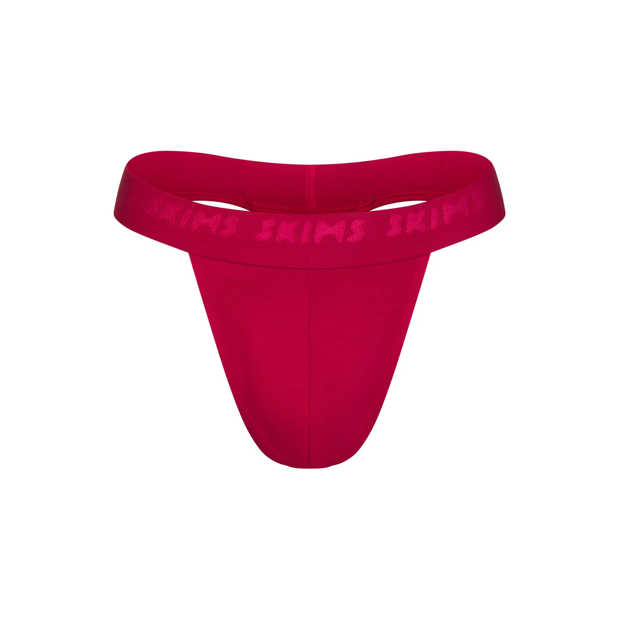 SKIMS STRETCH MENS THONG | RIO FLAT ON A WHITE BACKGROUND | FLT @ | FOCUS: 0.0, 1.0, 0.9
