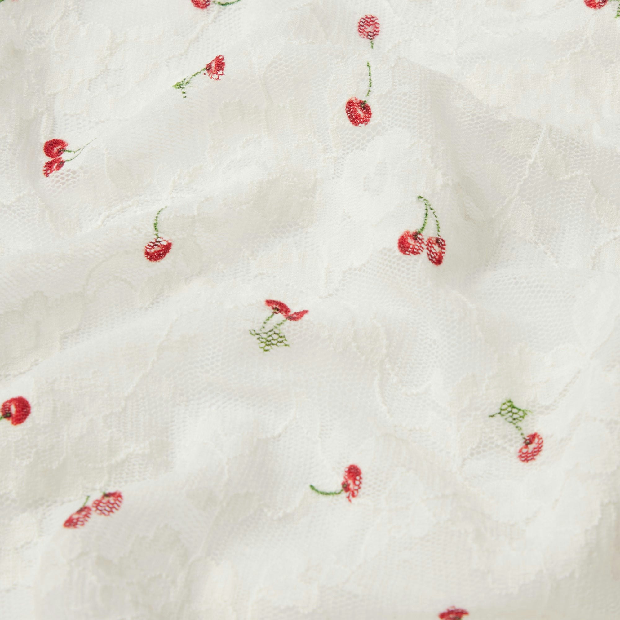 STRETCH LACE HIPSTER | IVORY CHERRY PRINT ADDITIONAL FABRIC DETAILS