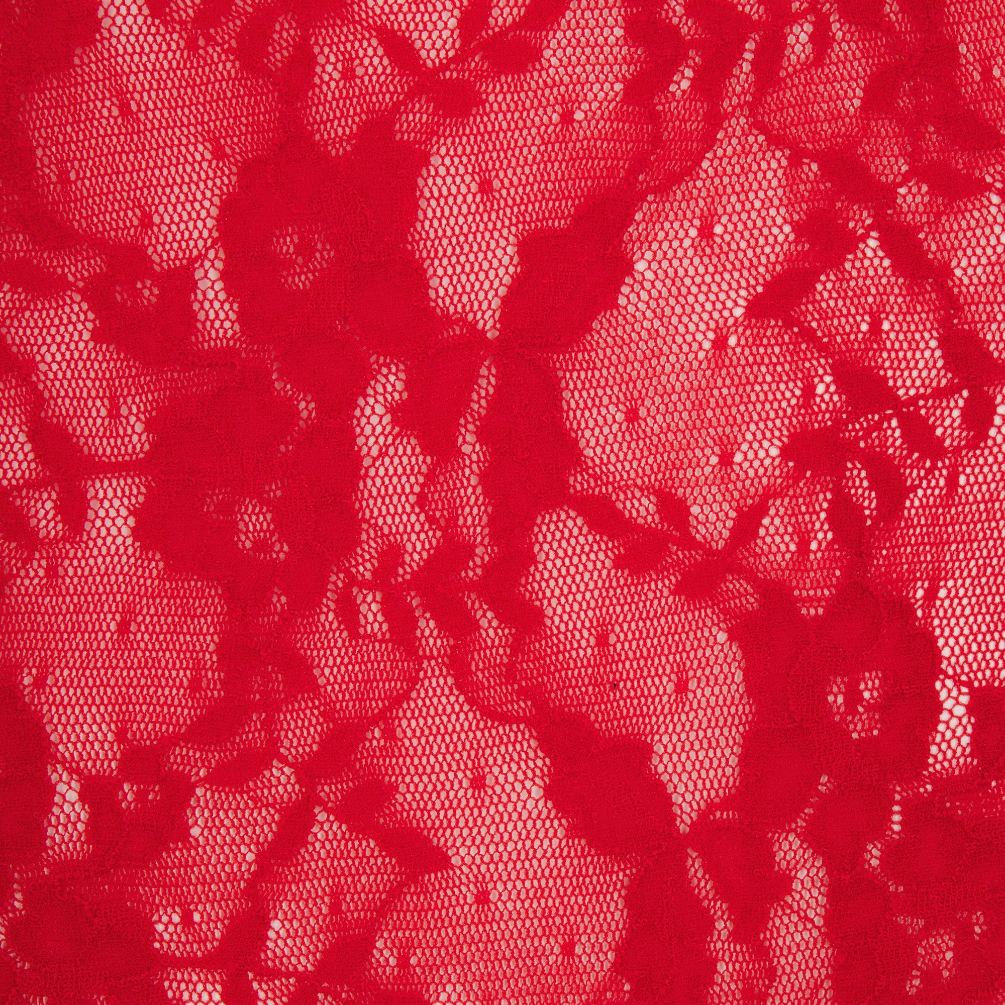 STRETCH LACE TRIANGLE CAMI AND SHORT SET | CRANBERRY ADDITIONAL FABRIC DETAILS