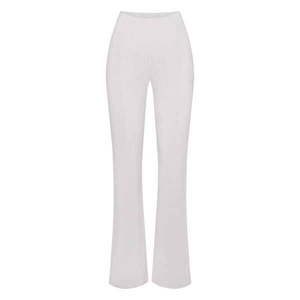 SWEATER POINTELLE STRAIGHT LEG PANT | MARBLE ADDITIONAL FABRIC DETAILS