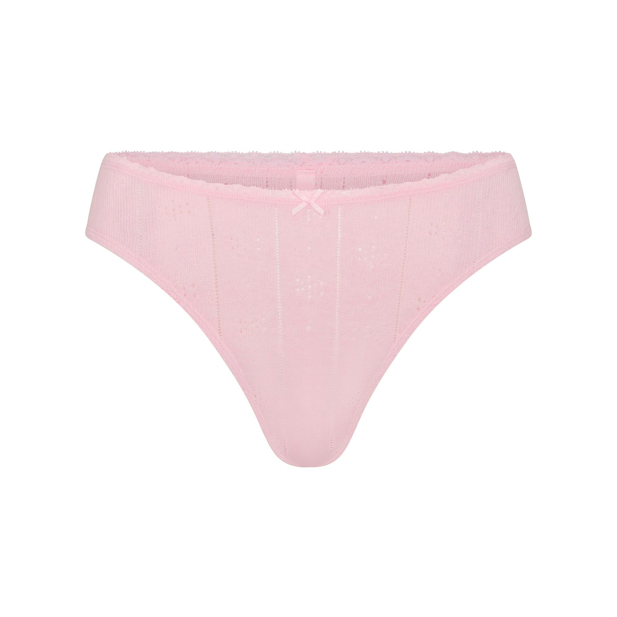 SWEATER POINTELLE BRIEF | BABY PINK ADDITIONAL FABRIC DETAILS