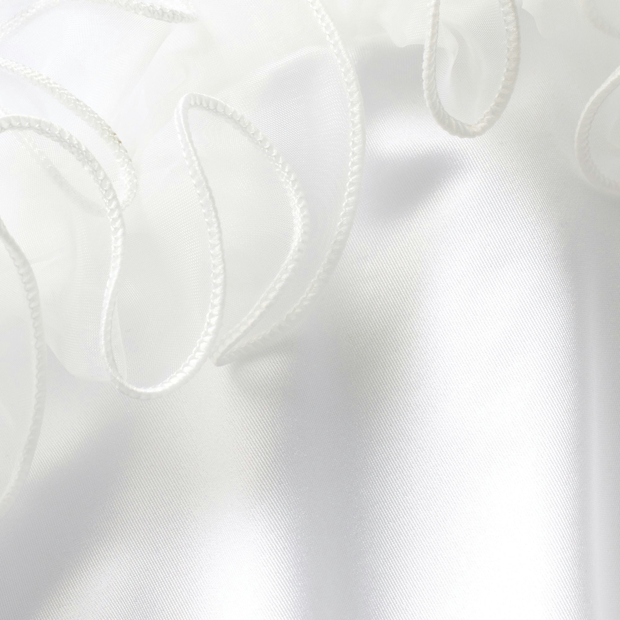 BRIDAL SWIM RUFFLE DIPPED TIE BIKINI BOTTOM | SNOW ADDITIONAL FABRIC DETAILS