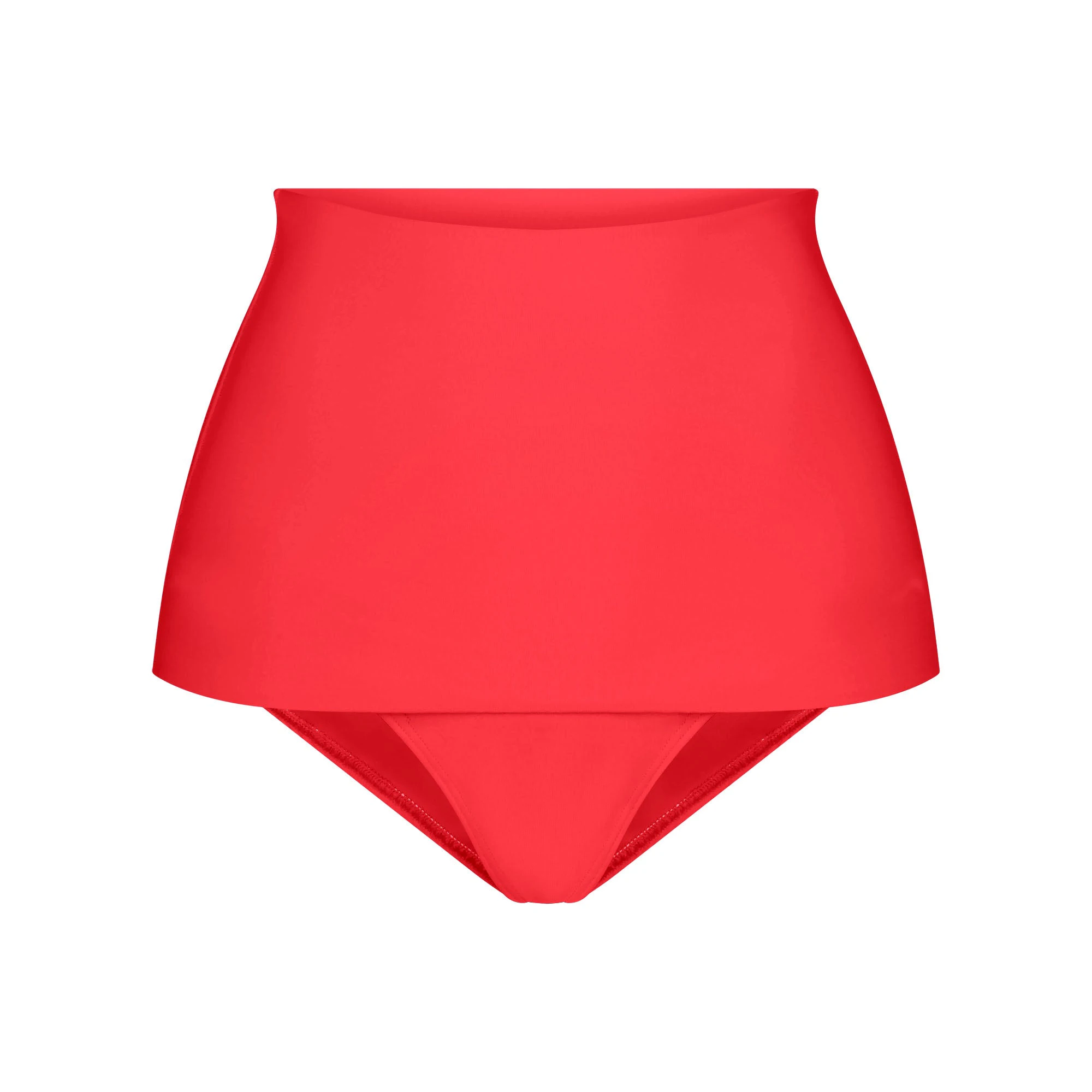 ICONIC SWIM CONVERTIBLE BIKINI BOTTOM | CARMINE FLAT ON A WHITE BACKGROUND | FLT