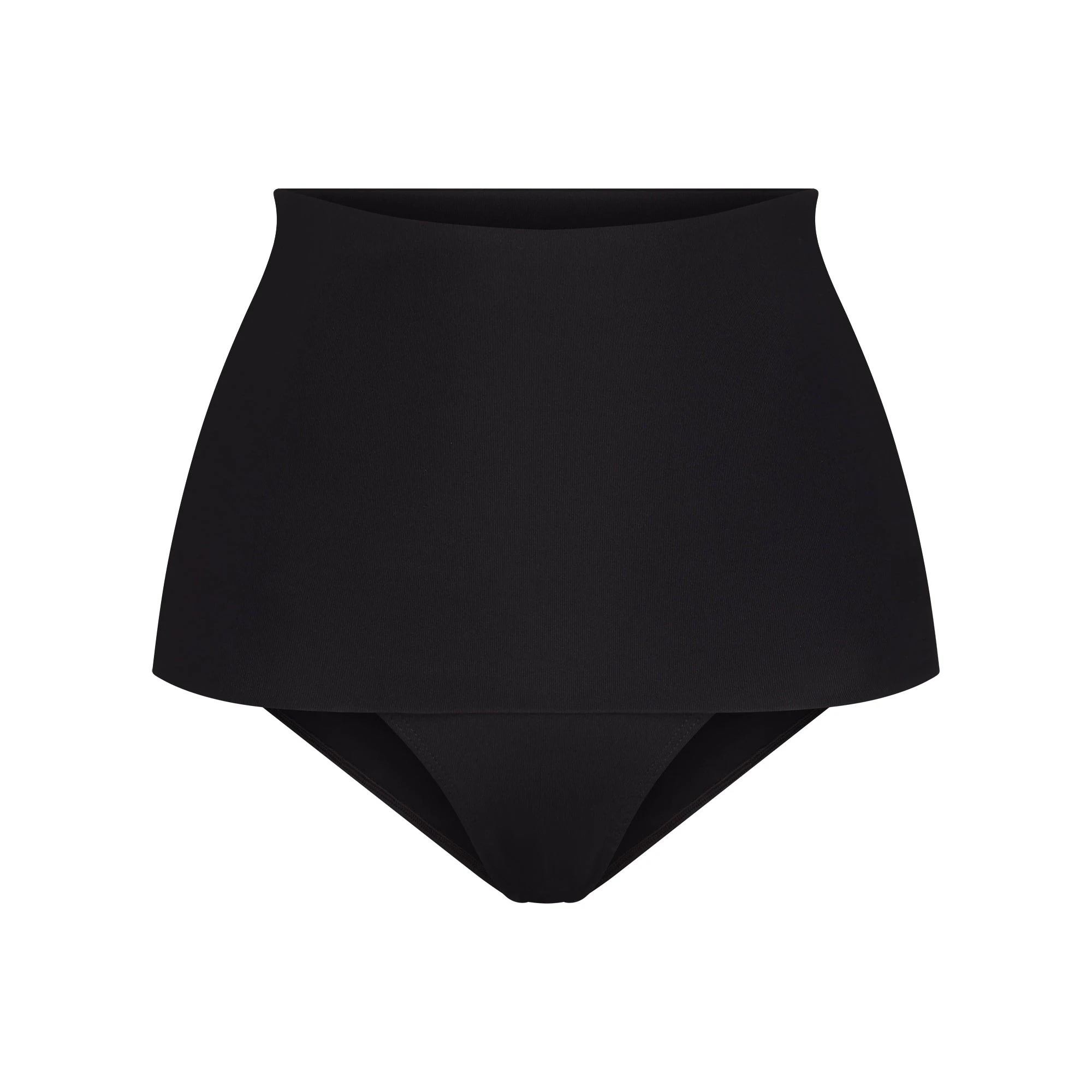 ICONIC SWIM CONVERTIBLE BIKINI BOTTOM | OBSIDIAN FLAT ON A WHITE BACKGROUND | FLT