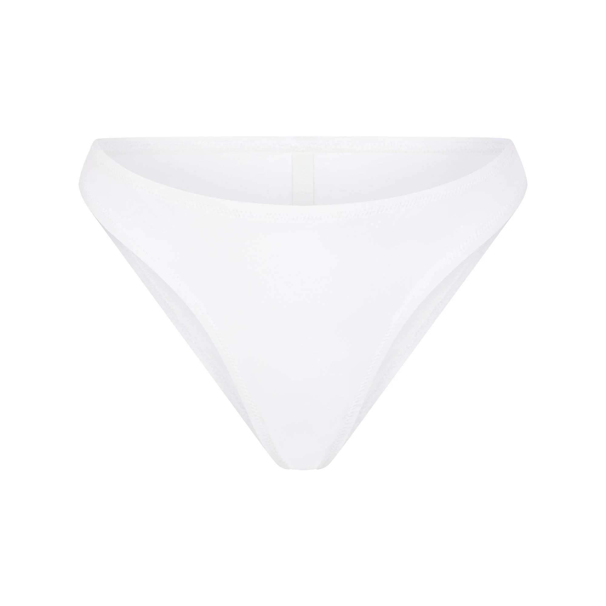 SIGNATURE SWIM MID COVERAGE BOTTOM | SNOW (BIKINI TOPS, SWIM) LAYS FLAT ON A WHITE BACKGROUND