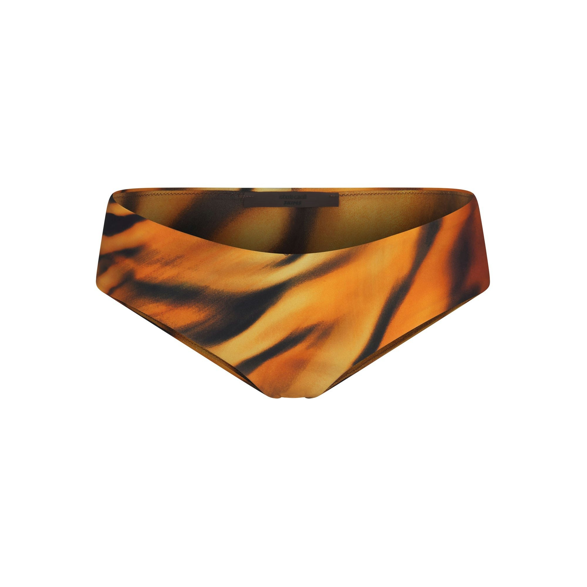 ROBERTO CAVALLI X SKIMS HIPSTER BIKINI BOTTOM | TIGER FACE PRINT FLAT ON A WHITE BACKGROUND | FLT