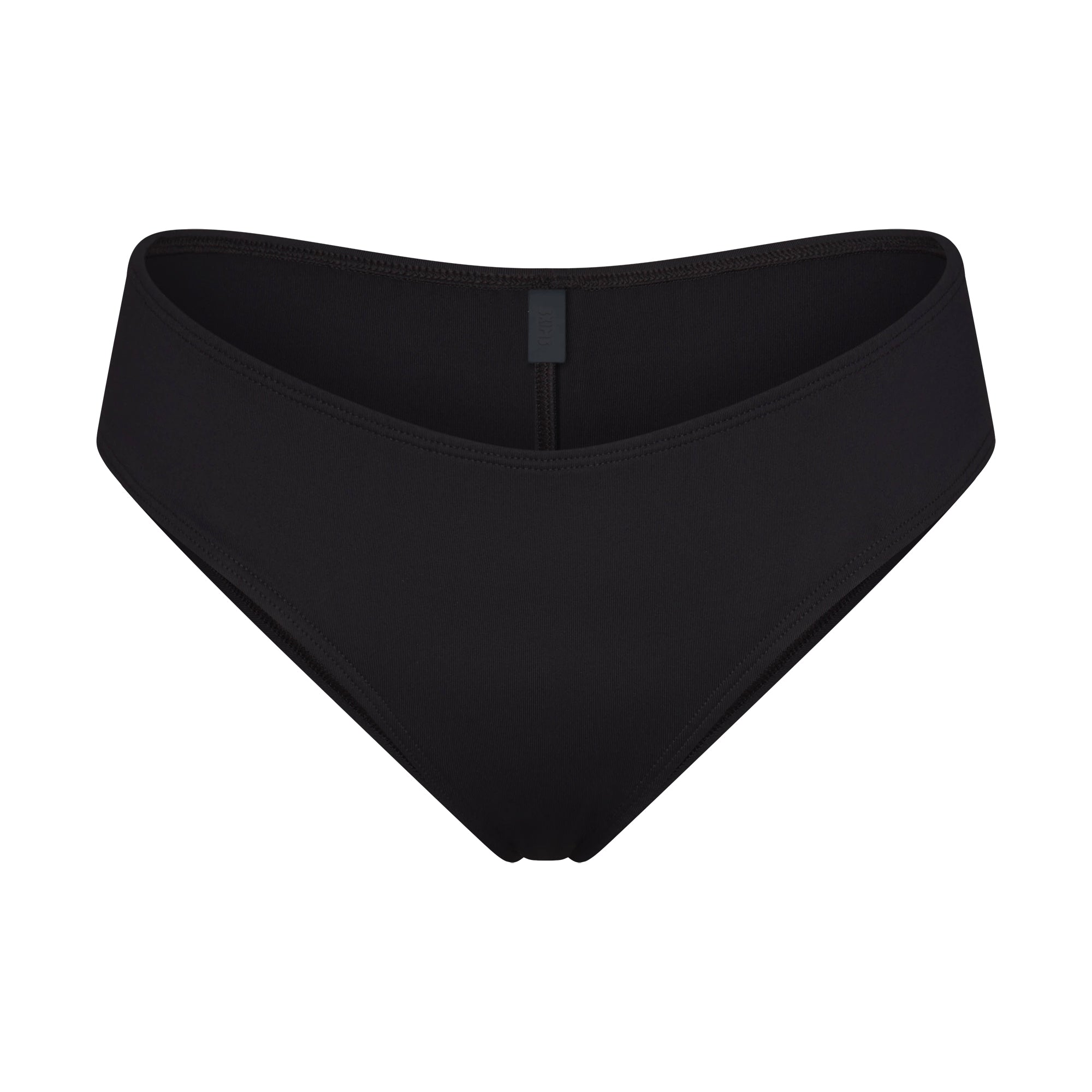 ICONIC SWIM HIPSTER BIKINI BOTTOM | OBSIDIAN FLAT ON A WHITE BACKGROUND | FLT
