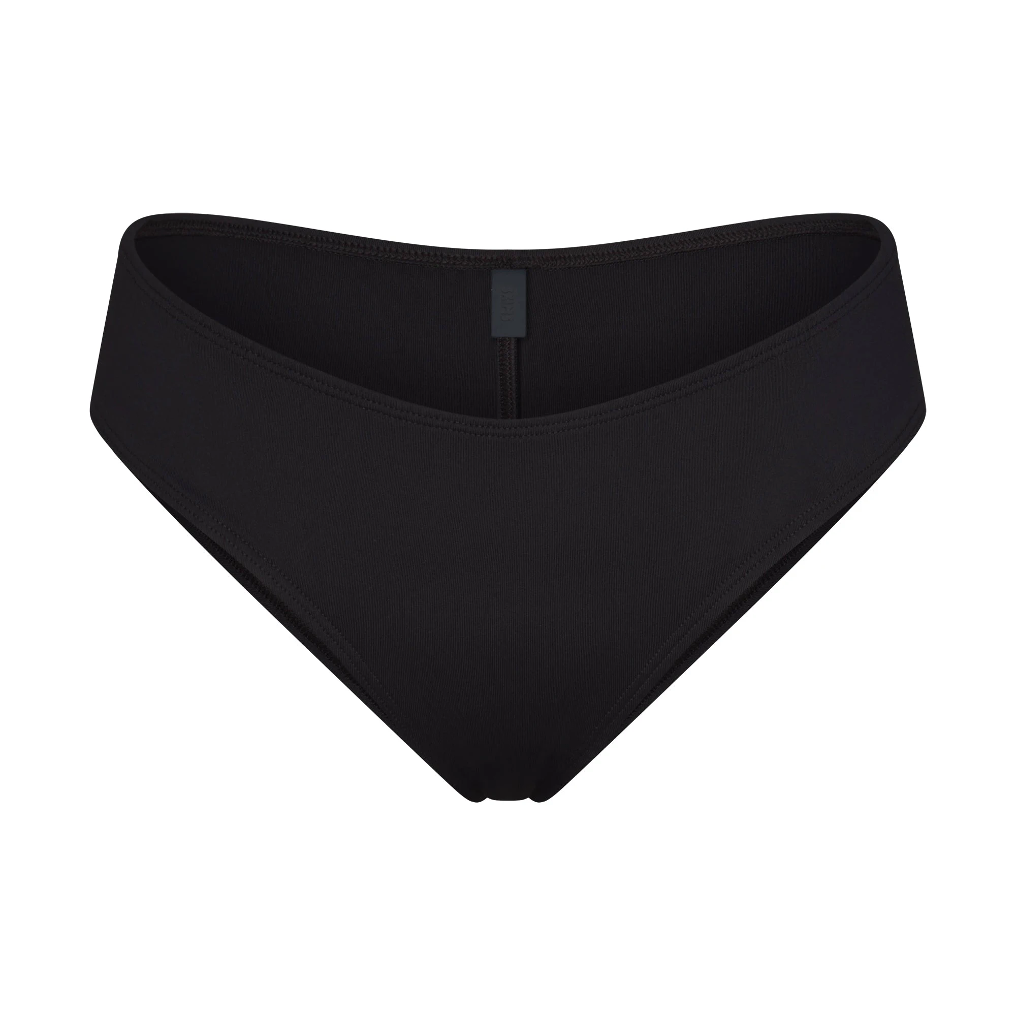 ICONIC SWIM HIPSTER BIKINI BOTTOM | OBSIDIAN FLAT ON A WHITE BACKGROUND | FLT