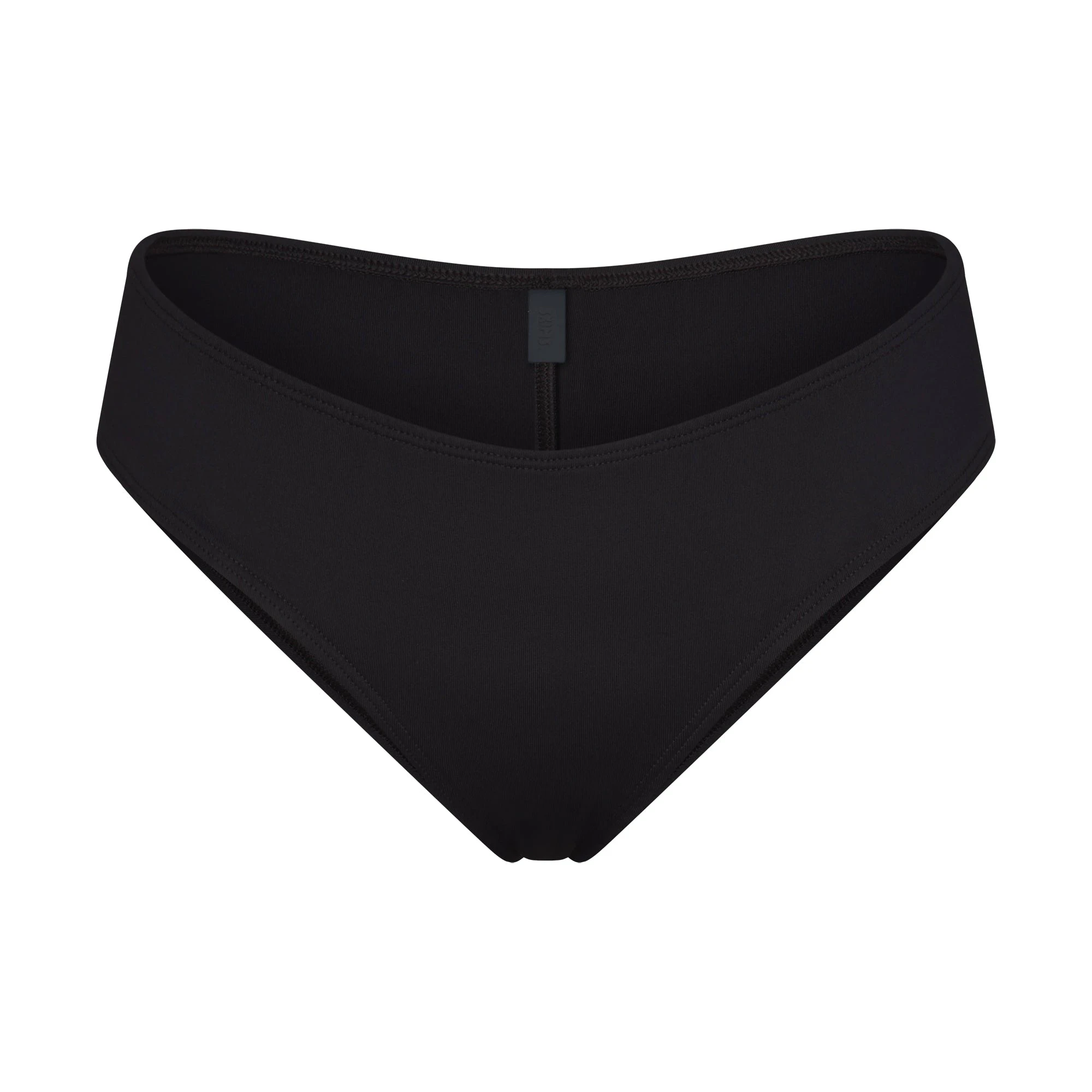 ICONIC SWIM HIPSTER BIKINI BOTTOM | OBSIDIAN FLAT ON A WHITE BACKGROUND | FLT