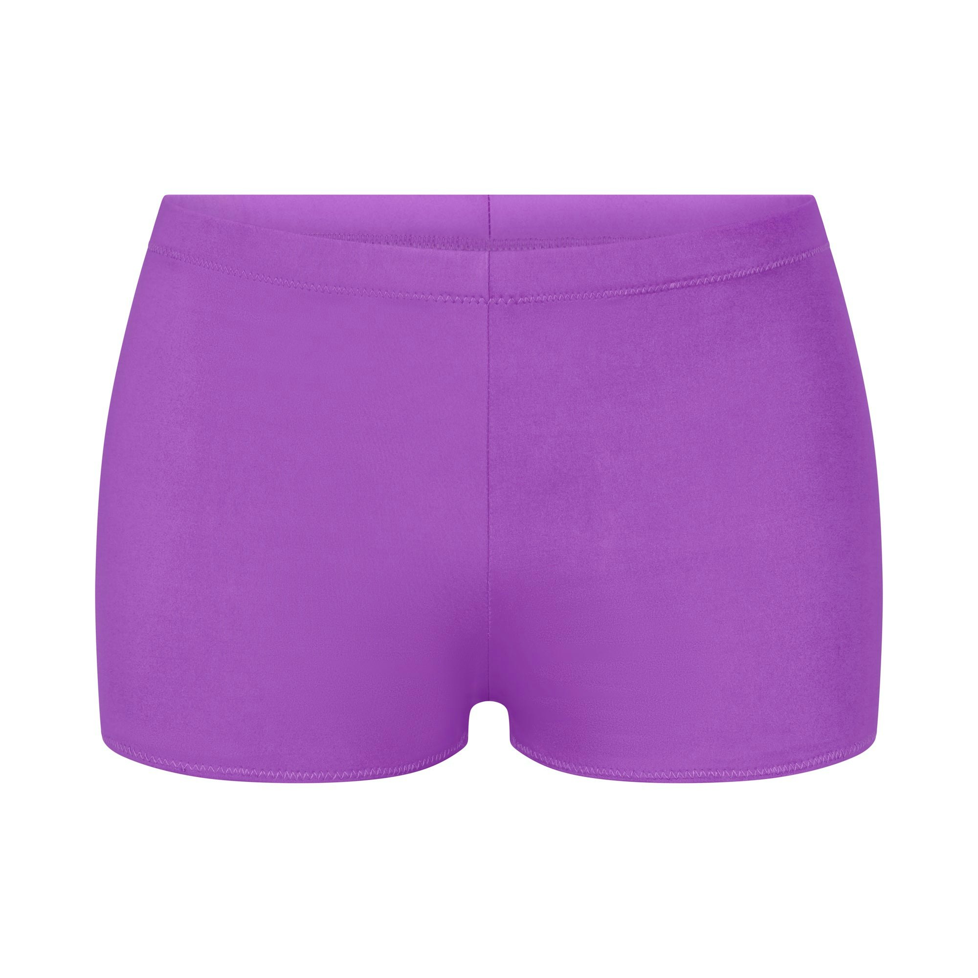 SWIM MID WAIST BOY SHORT LAYS FLAT ON A WHITE BACKGROUND