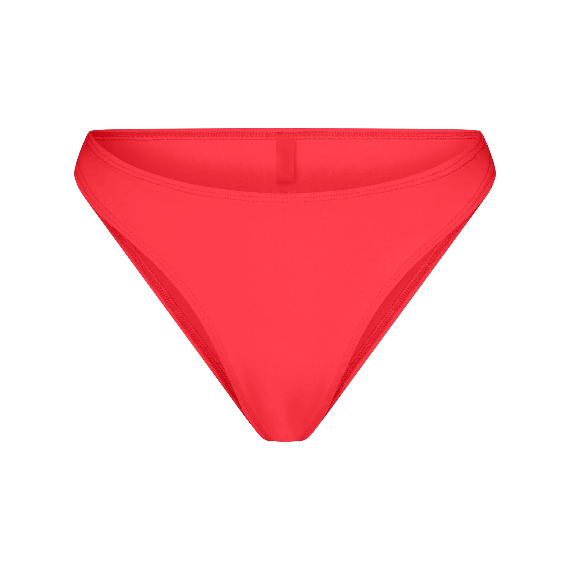 ICONIC SWIM HIGH LEG BIKINI BOTTOM | CARMINE FLAT ON A WHITE BACKGROUND | FLT