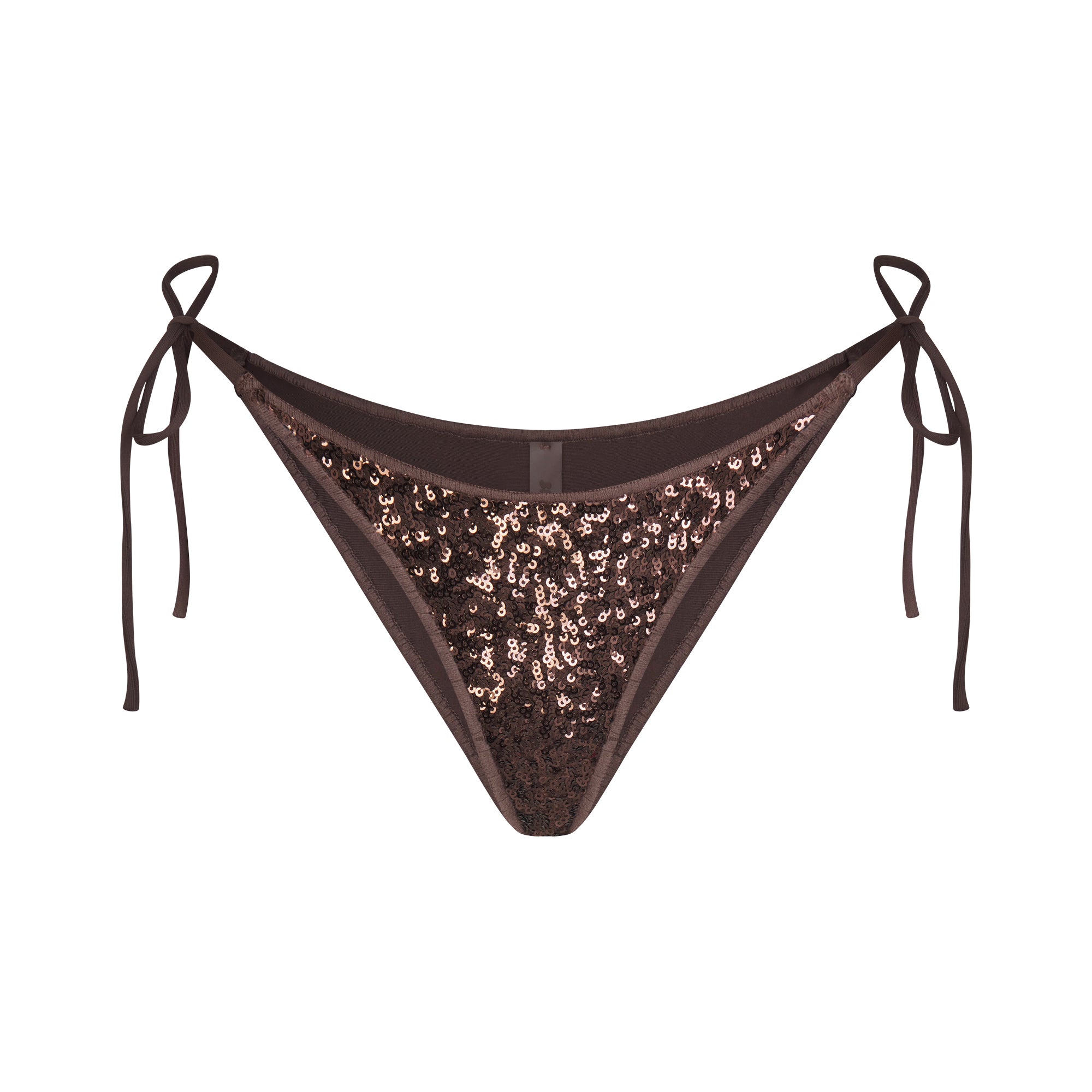 ICONIC SWIM SEQUIN BIKINI BOTTOM | ESPRESSO ADDITIONAL FABRIC DETAILS